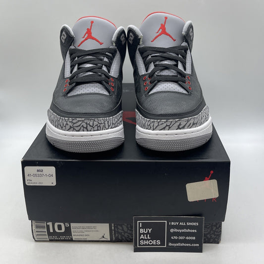 Size 10.5 - Air Jordan 3 Retro OG Mid Black Cement (854262-001)