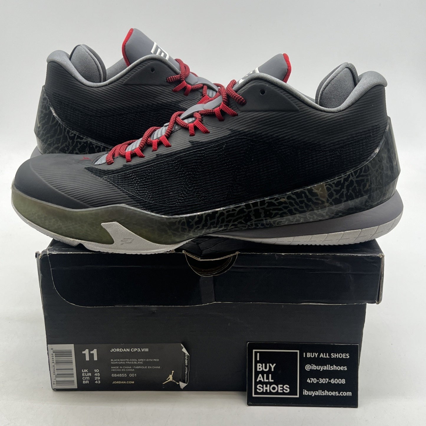 Size 11 - Air Jordan CP3.VIII Black (684855-001)