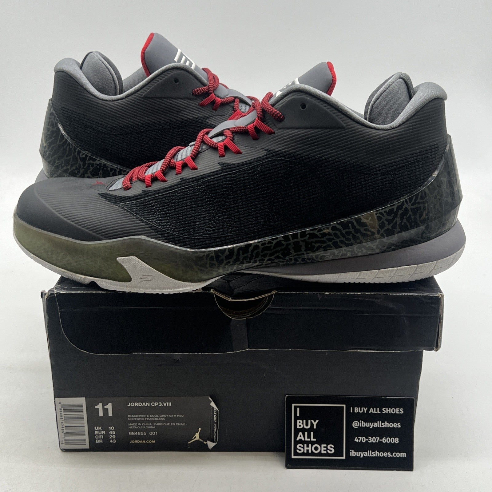Size 11 - Air Jordan CP3.VIII Black (684855-001)