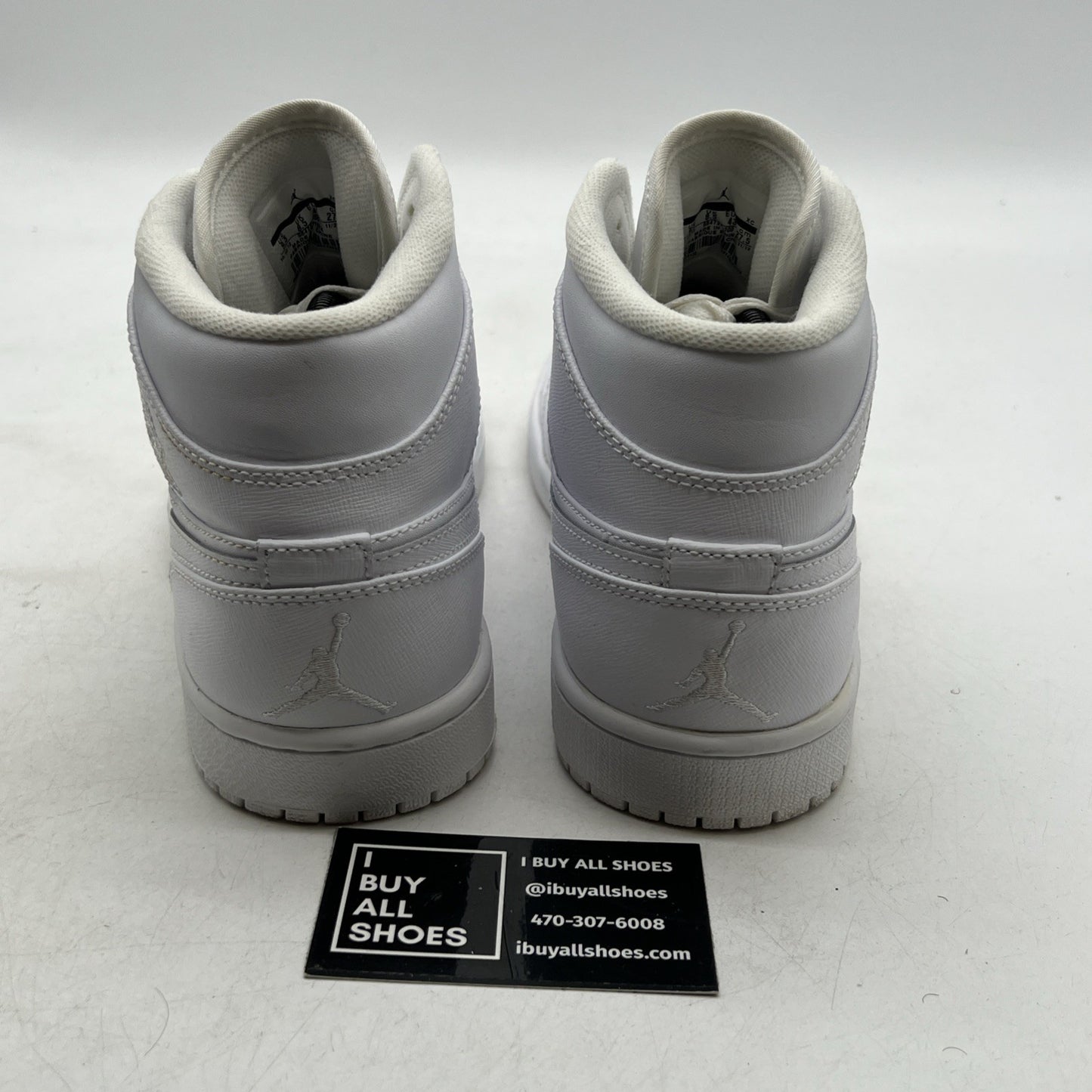 Size 9.5 - Air Jordan 1 2018 Mid Triple White (555724-100)