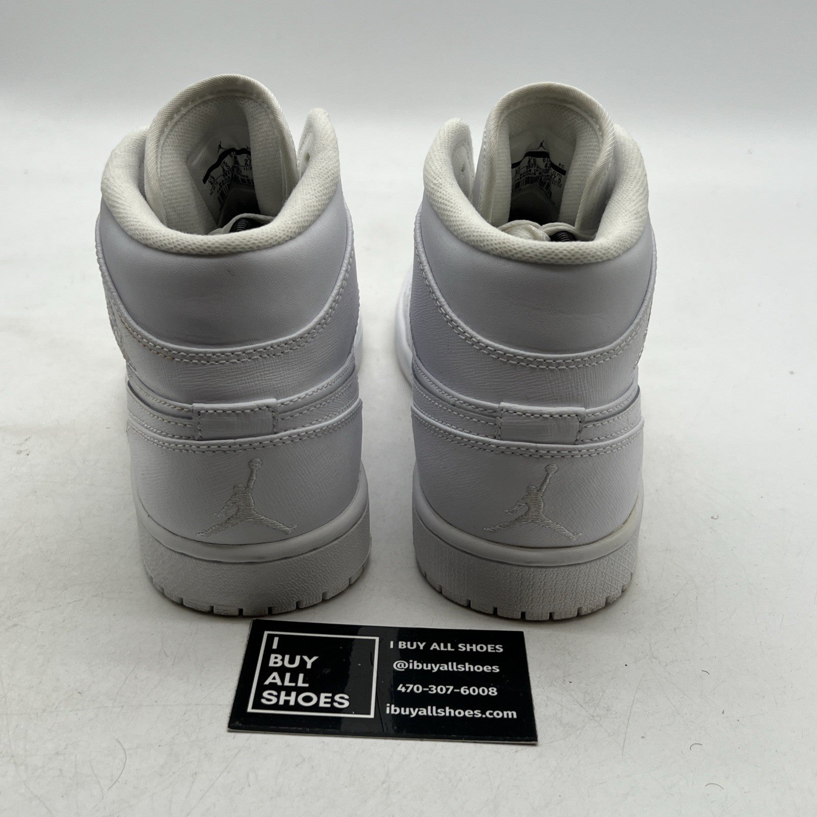Size 9.5 - Air Jordan 1 2018 Mid Triple White (555724-100)