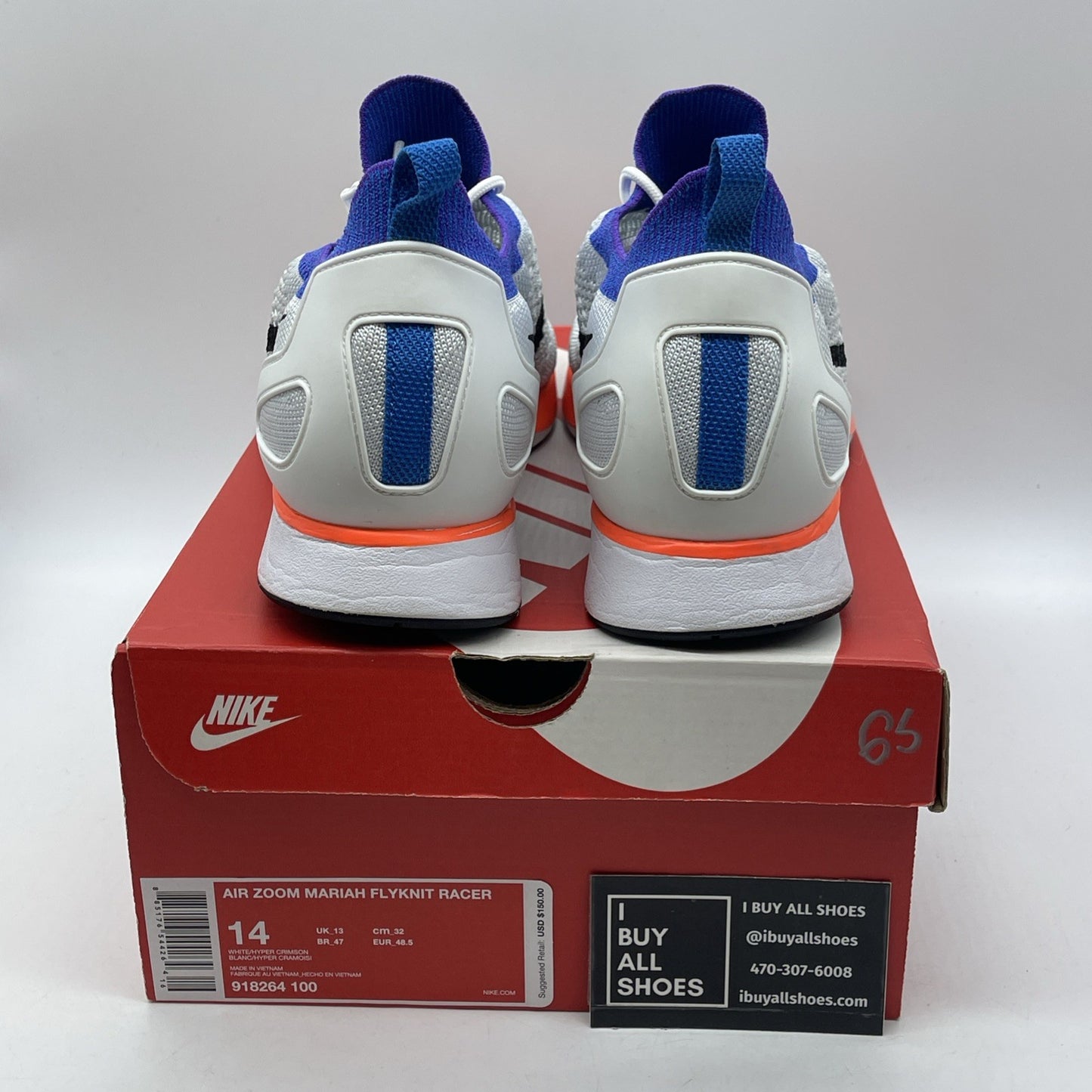 Size 14 - Nike Air Zoom Mariah Flyknit Racer Hyper Crimson Suede (918264-100)