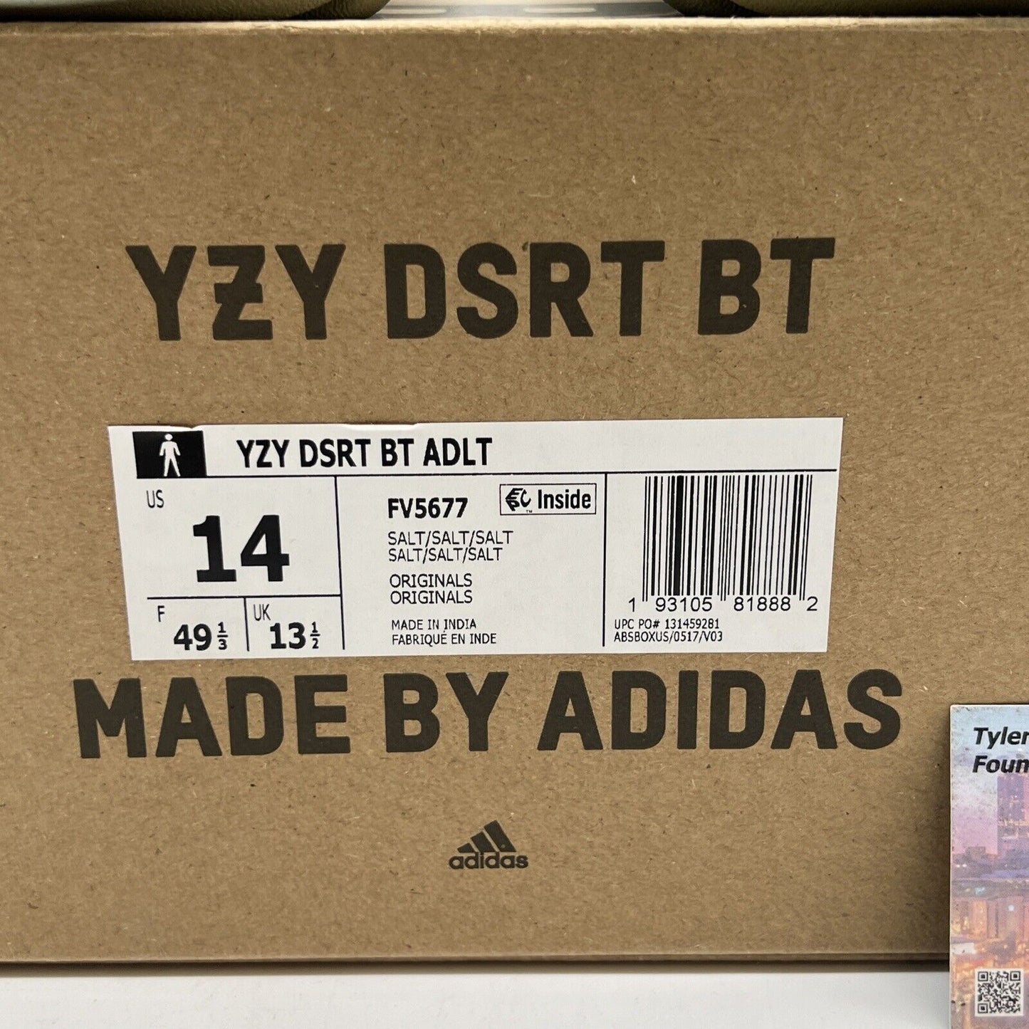 Size 14 - adidas Yeezy Desert Boot Salt - (FV5677)