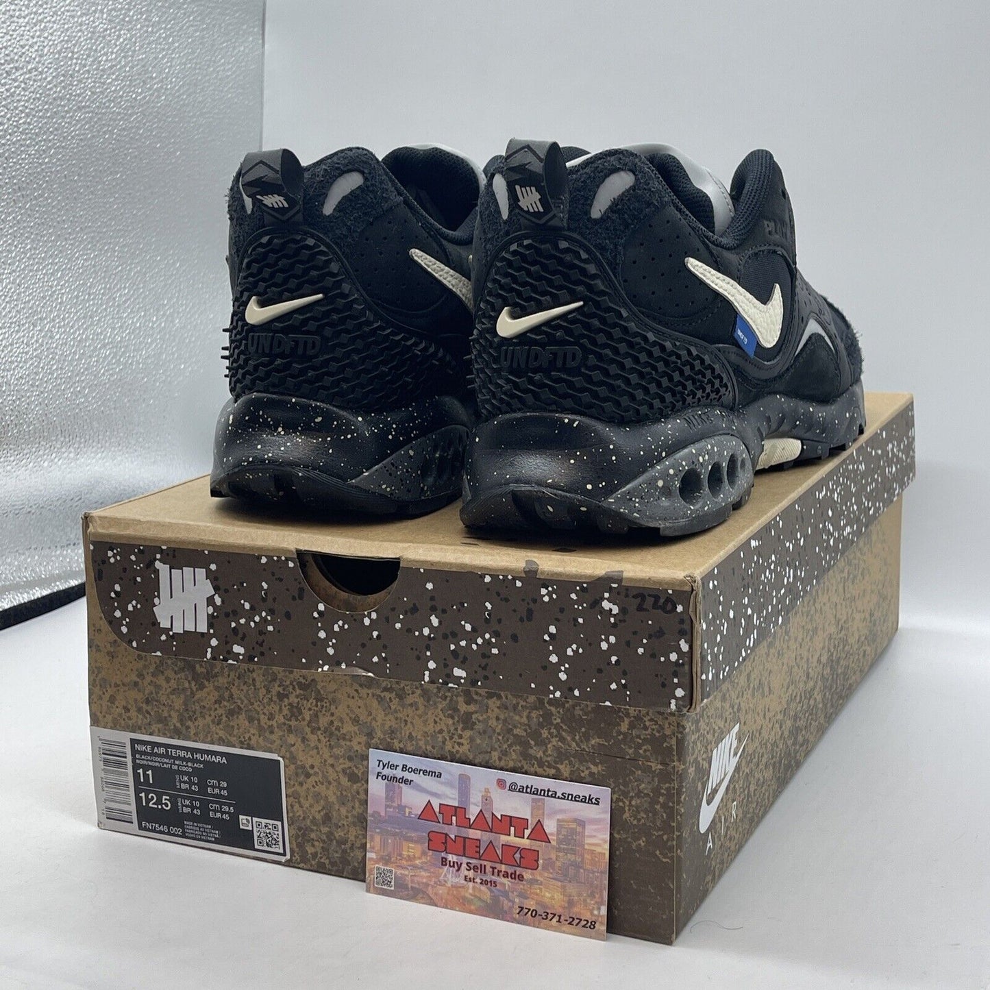 Size 11 - Nike Undefeated x Air Terra Humara Black White Suede (FN7546-002)