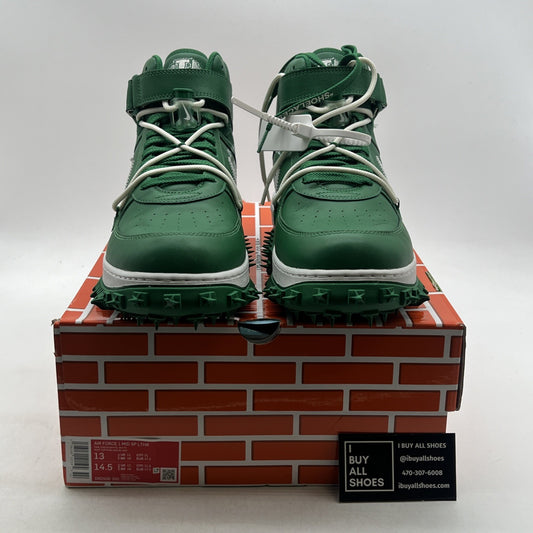 Size 13 - Nike Off-White x Air Force 1 SP Leather Mid Pine Green (DR0500-300)
