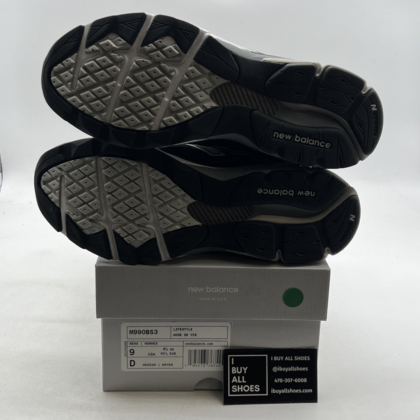 Size 9 - New Balance 990v3 Black And Silver (M990BS3)