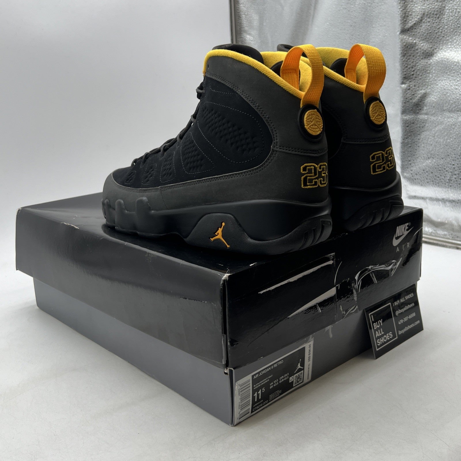 Size 11.5 - Air Jordan 9 Retro Black (CT8019-070)