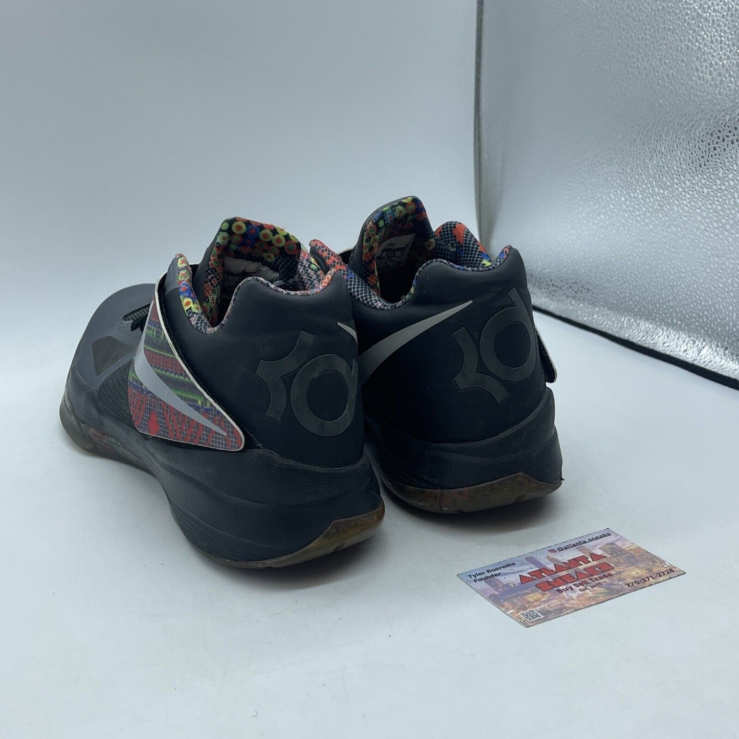 Size 13 - Nike Zoom KD 4 BHM Black Grey Leather Suede (530960-001)