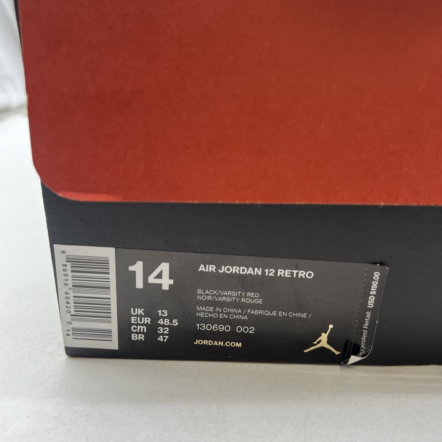 Size 14 - Air Jordan 12 Retro Mid Flu Game (130690-002)