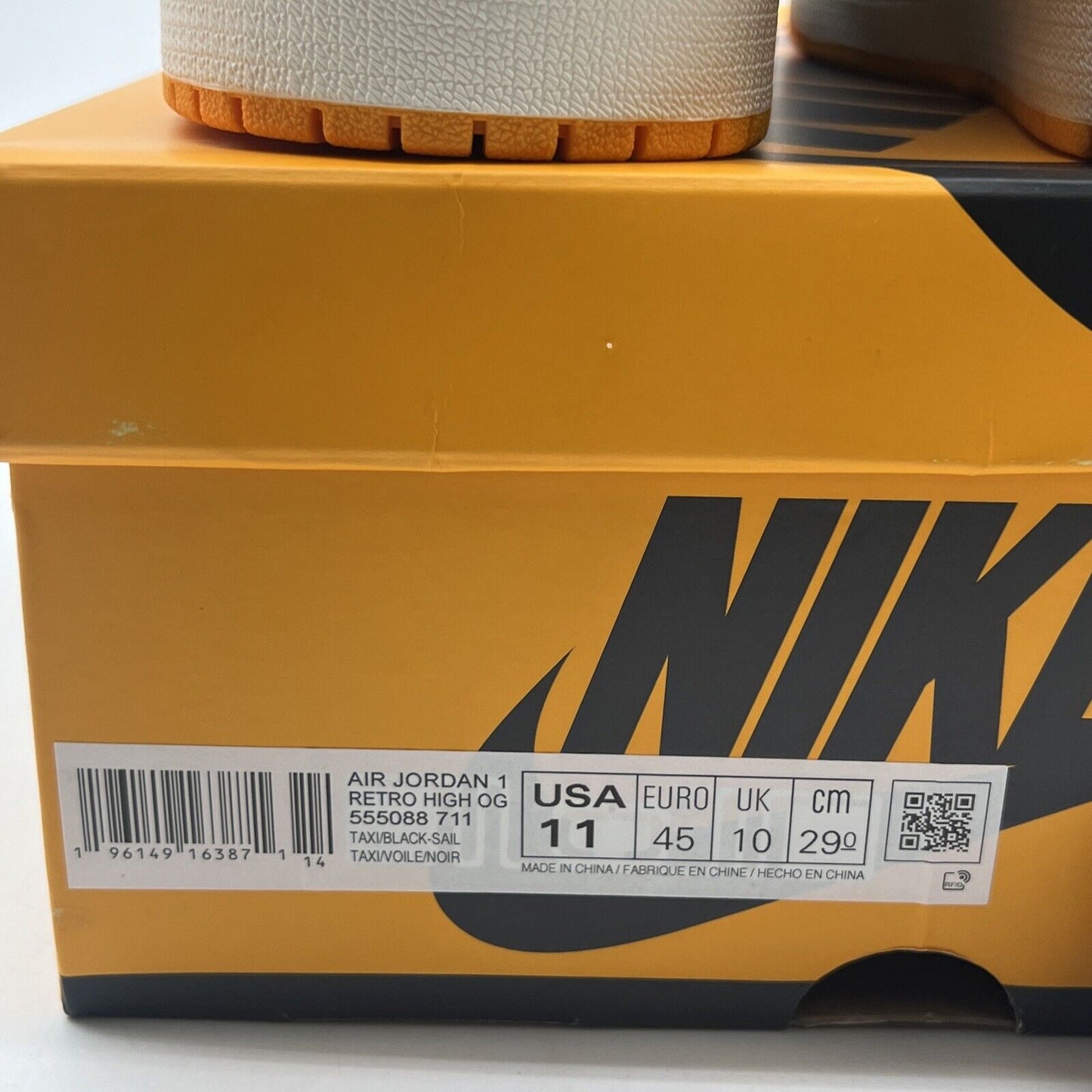 Size 11 - Air Jordan 1 Retro OG High Yellow Toe (555088-711)