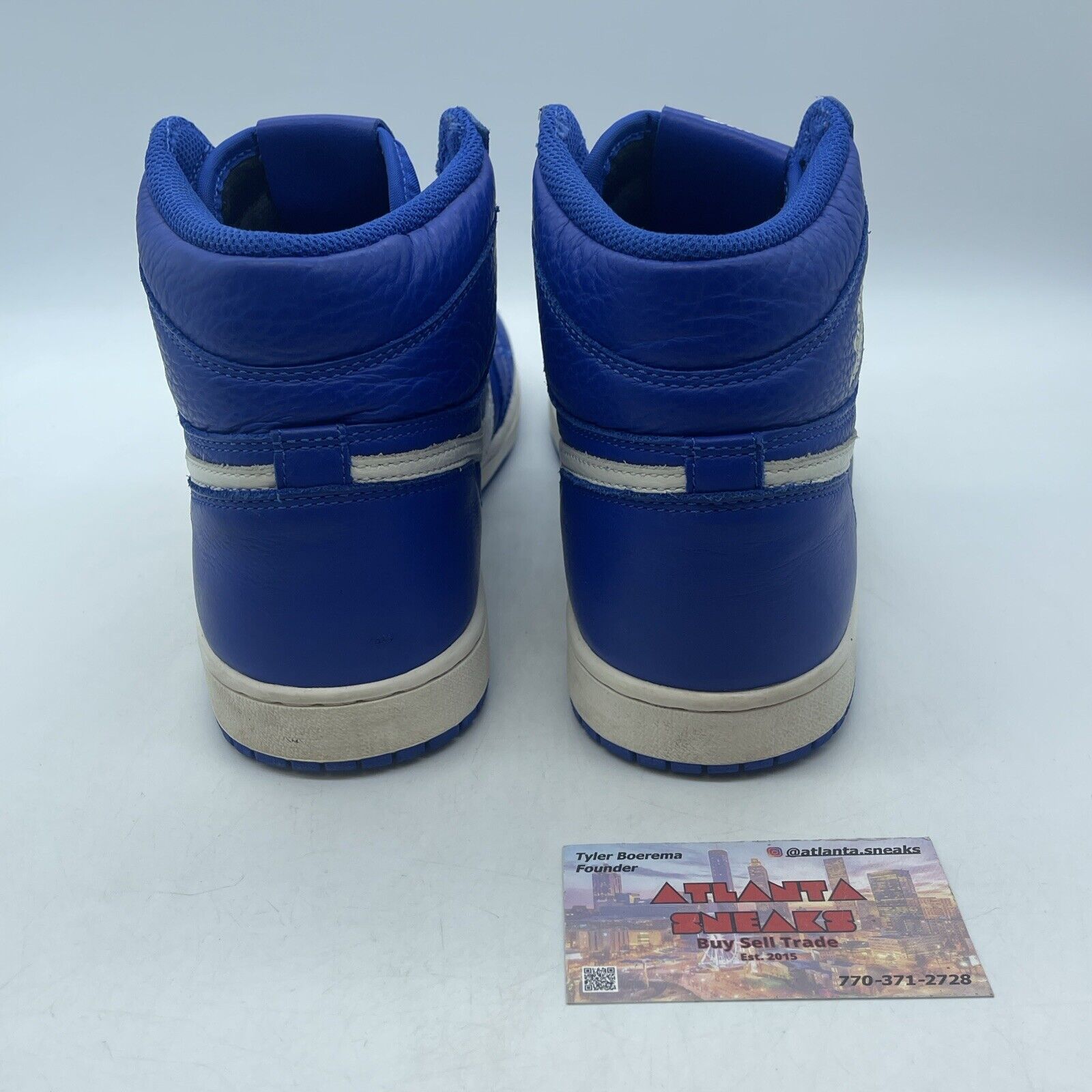 Size 8 - Air Jordan 1 Retro OG High Hyper Royal Blue White Leather (555088-401)