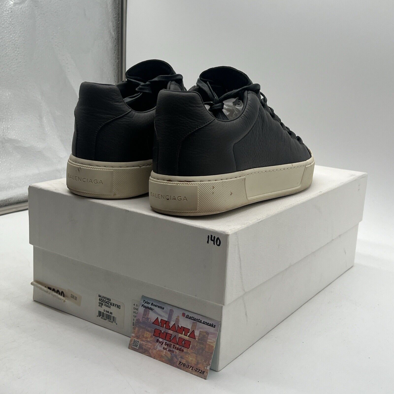 Size 8 - Balenciaga Arena Low Top Trainers Dark Grey