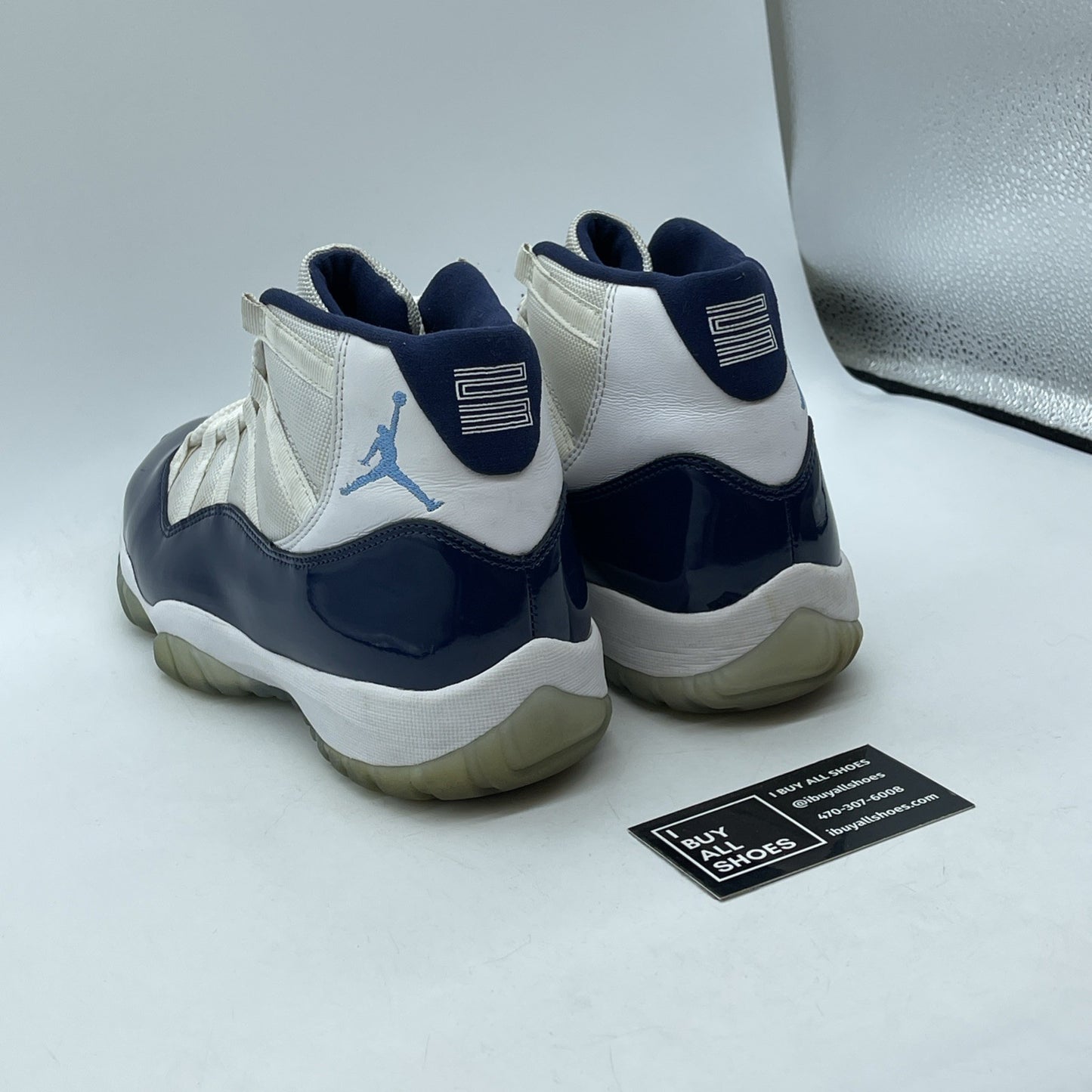 Size 9.5 - Jordan 11 Retro High Win Like '82 Blue White Leather (378037-123)