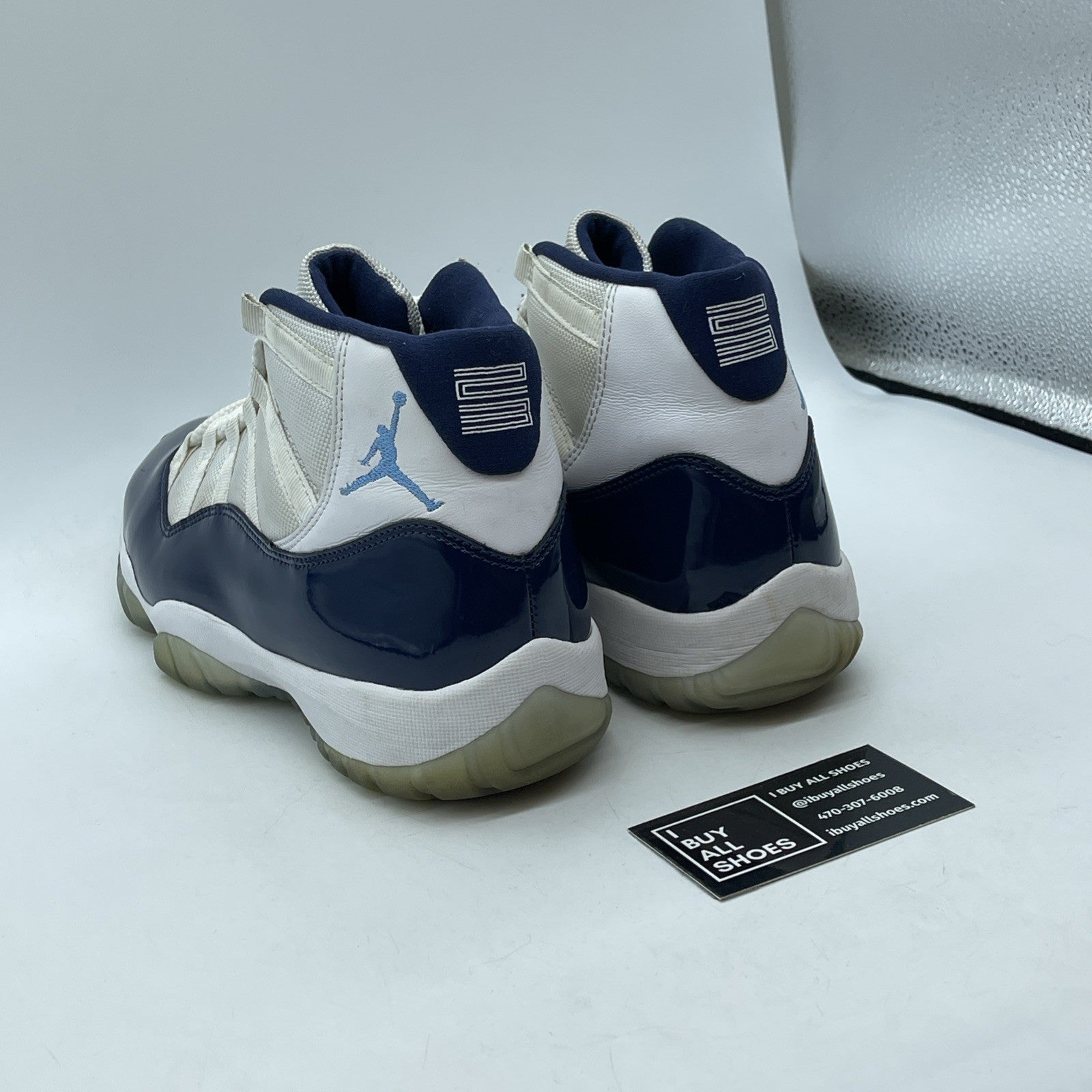 Size 9.5 - Jordan 11 Retro High Win Like '82 Blue White Leather (378037-123)