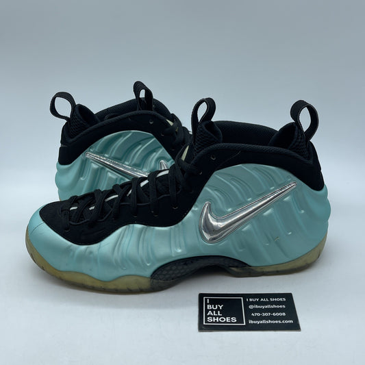 Size 11.5 - Nike Air Foamposite Pro Island Green Silver Leather (624041-303)
