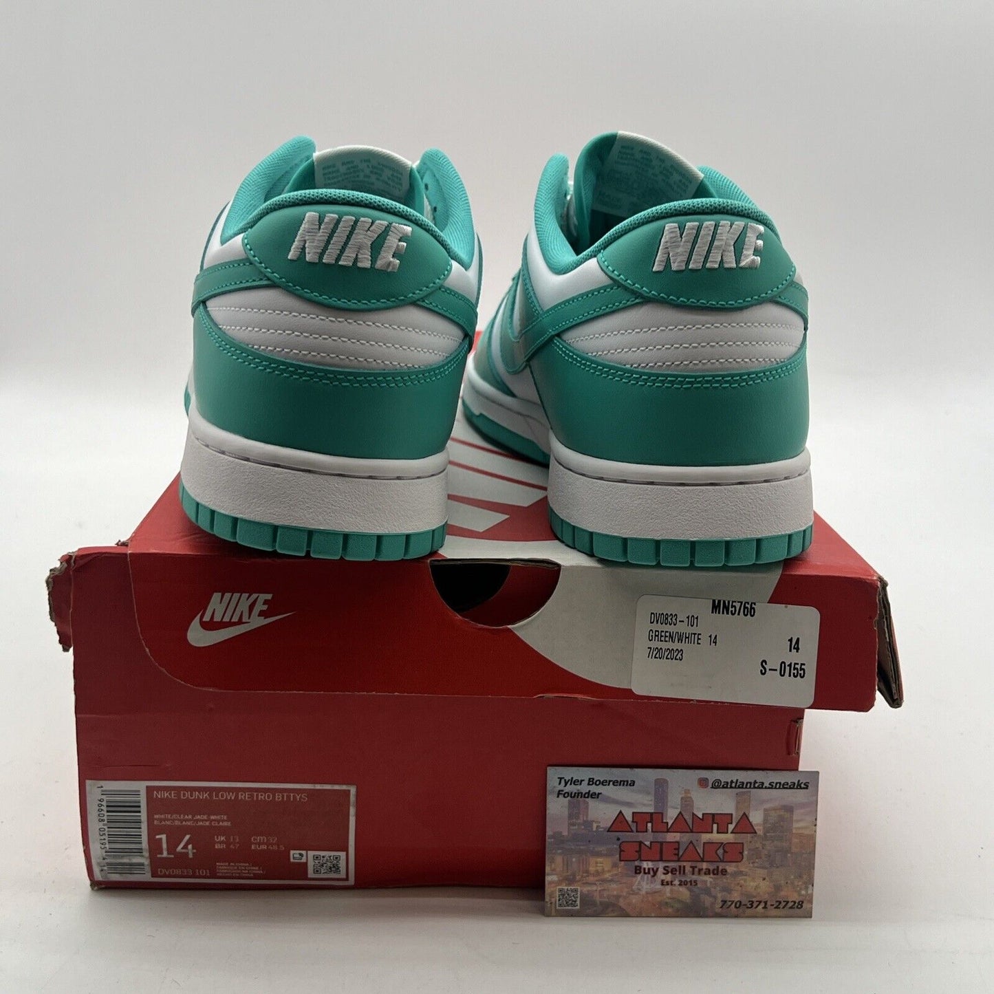 Size 14 - Nike Dunk Low Clear Jade (DV0833-101)