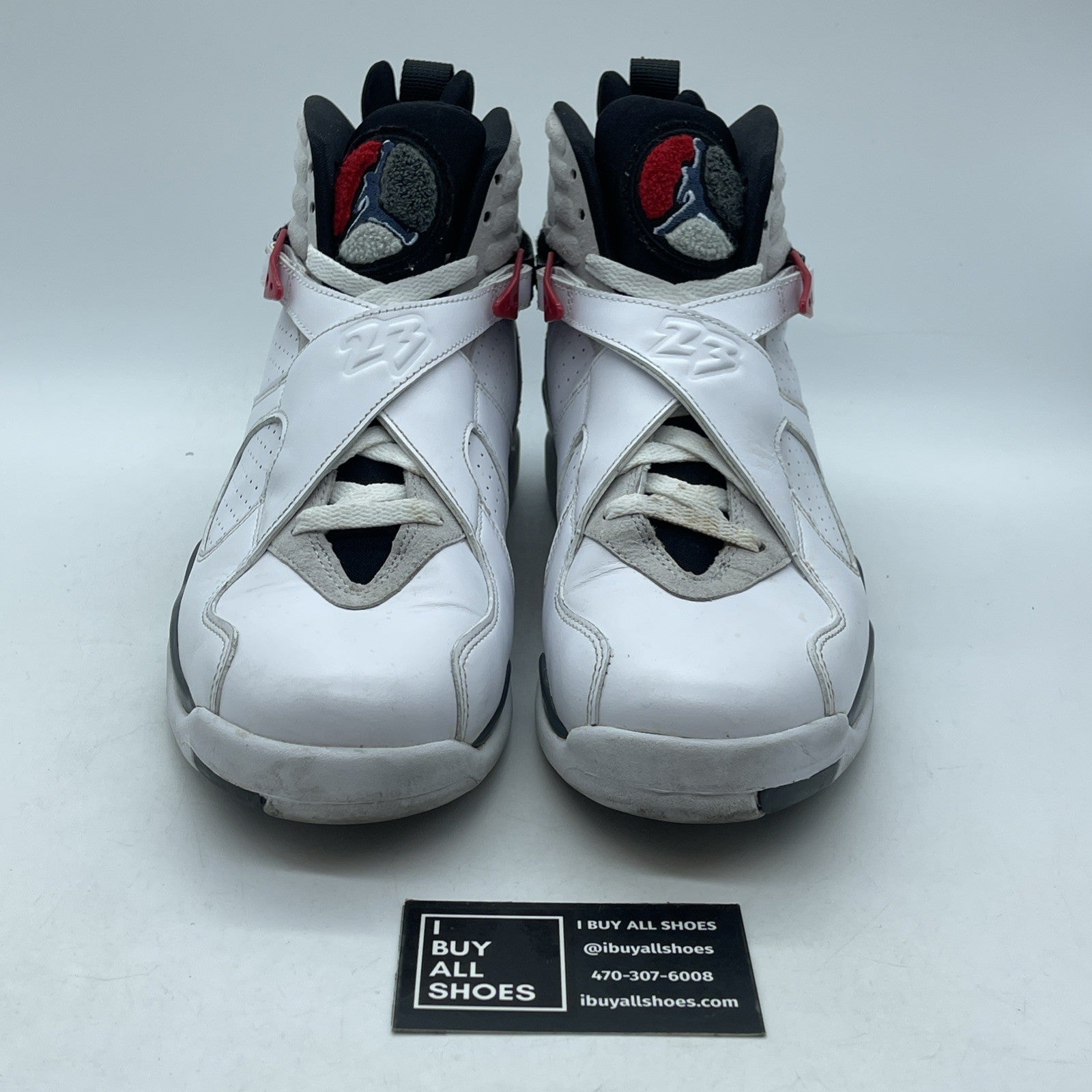 Size 9 - Jordan 8 Retro White 2013 Grey Suede Leather (305381-103)