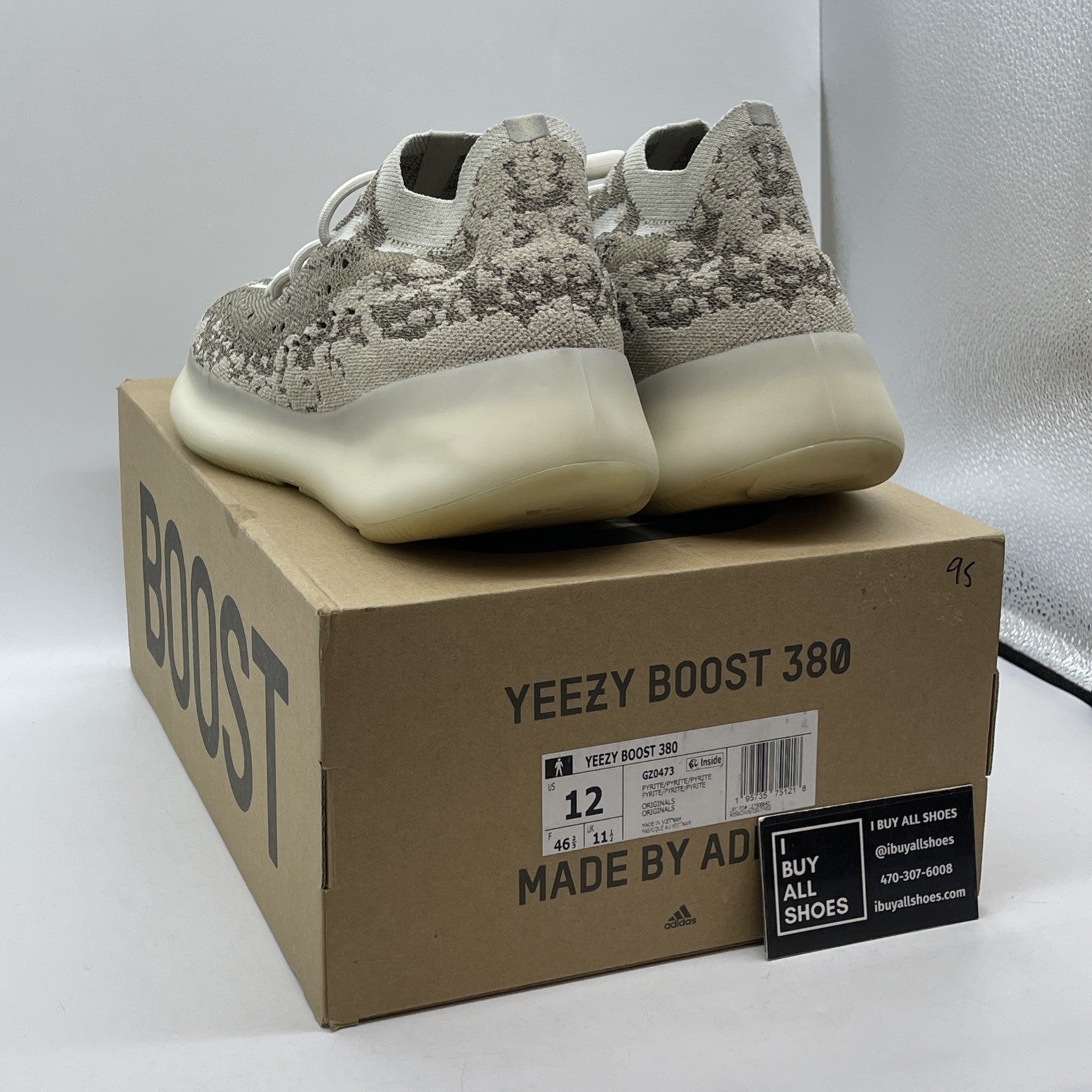 Size 12 - adidas Yeezy Boost 380 Pyrite Brown Suede (GZ0473)