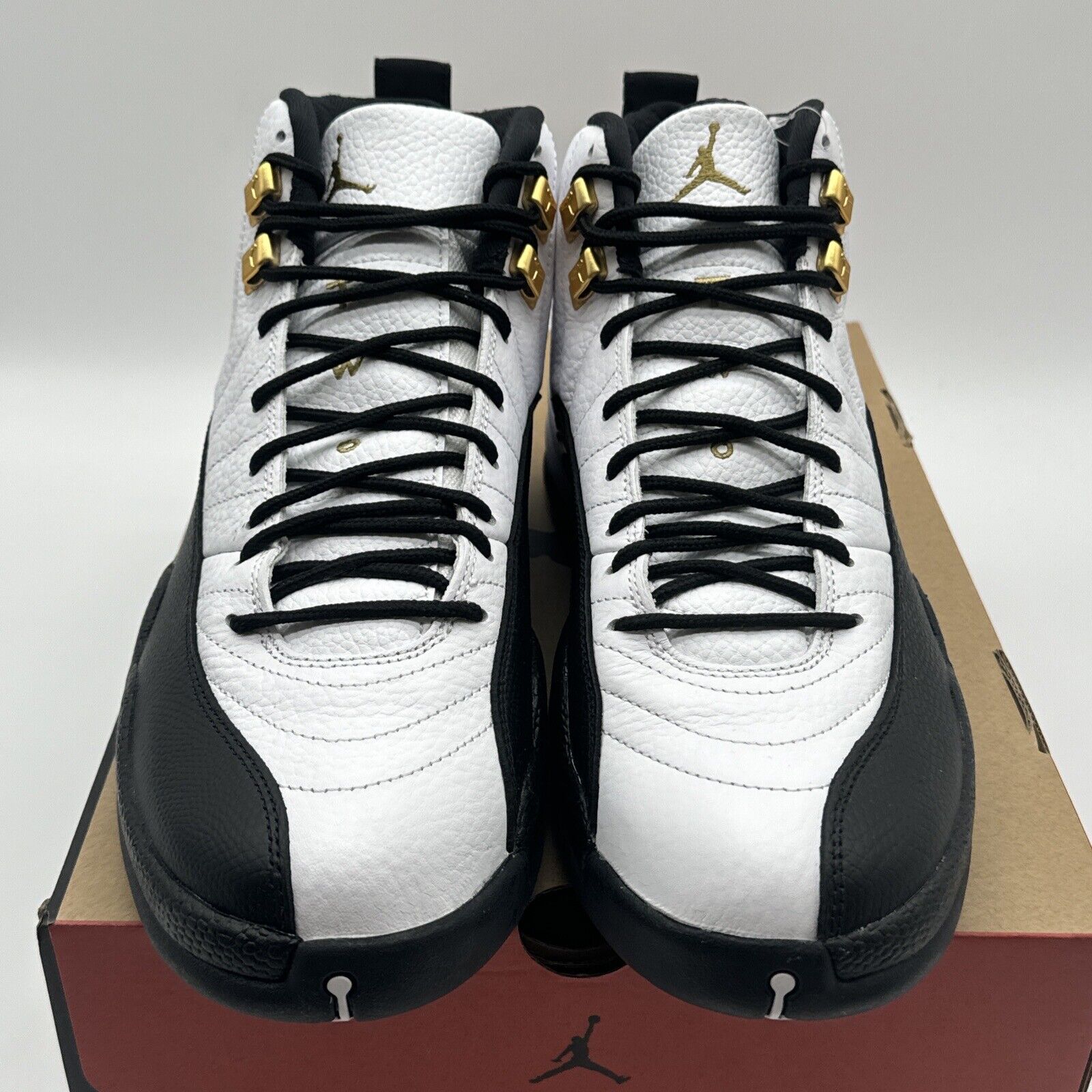 Size 11.5 - Jordan 12 Royalty White Black Gold New Leather Human Retros OG Box