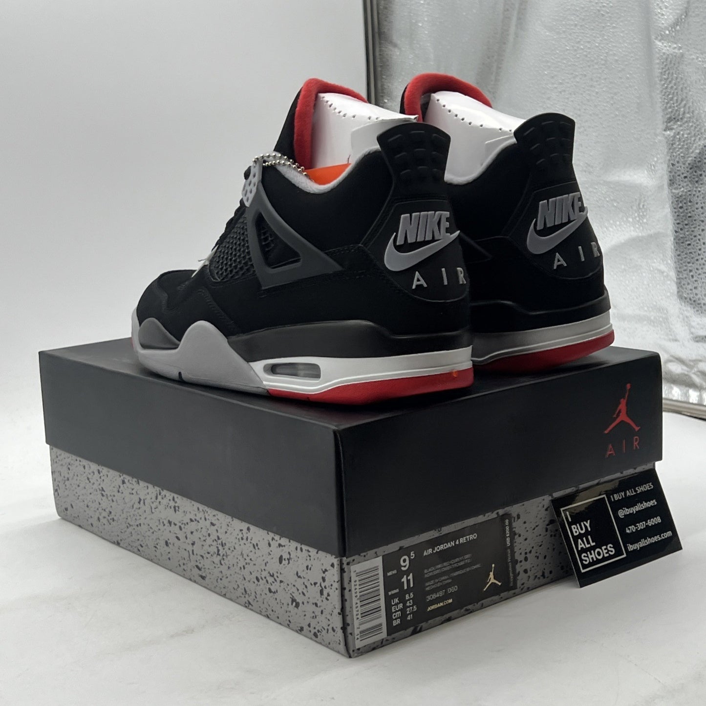 Size 9.5 - Air Jordan 4 Retro OG Mid Bred 2019 (308497-060)