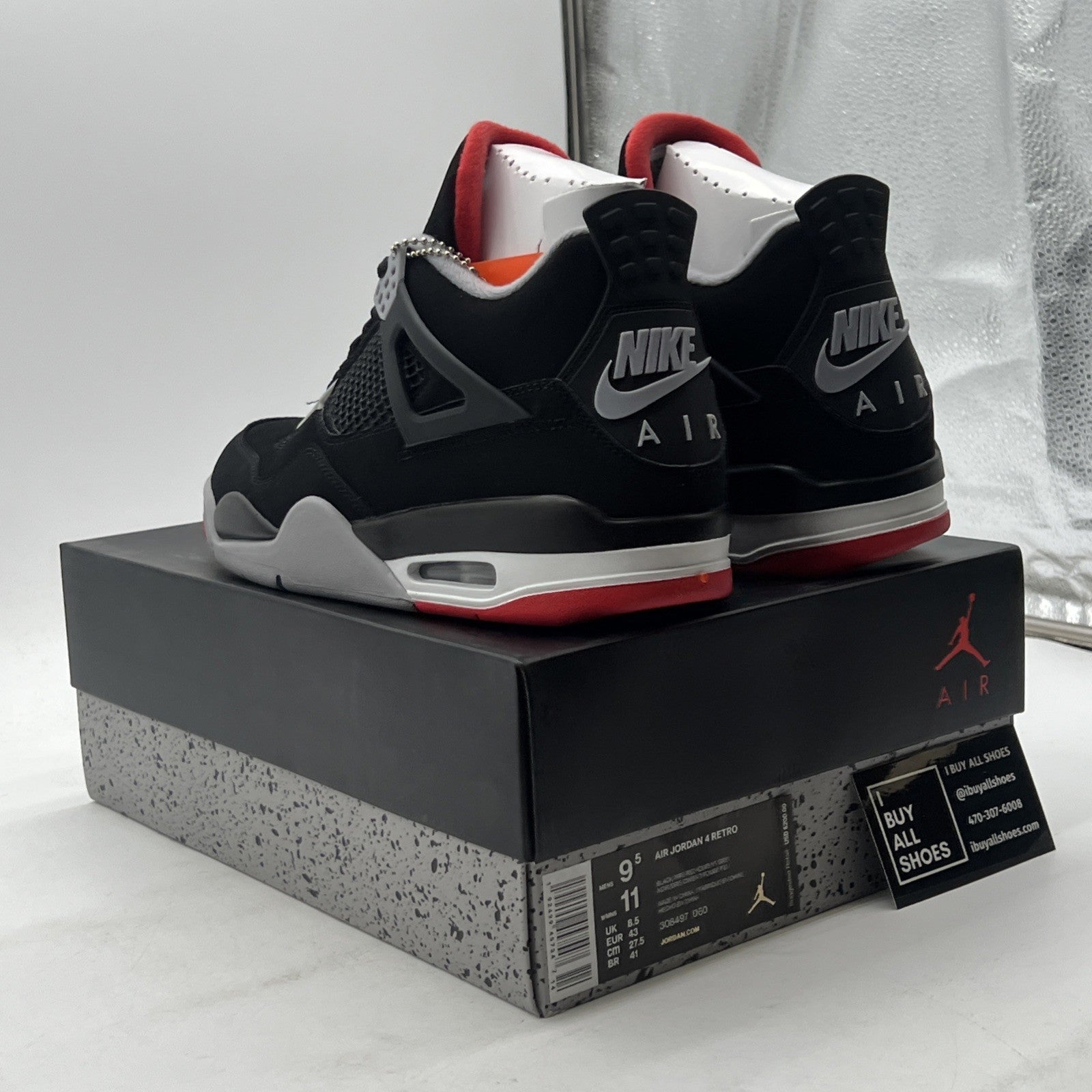 Size 9.5 - Air Jordan 4 Retro OG Mid Bred 2019 (308497-060)