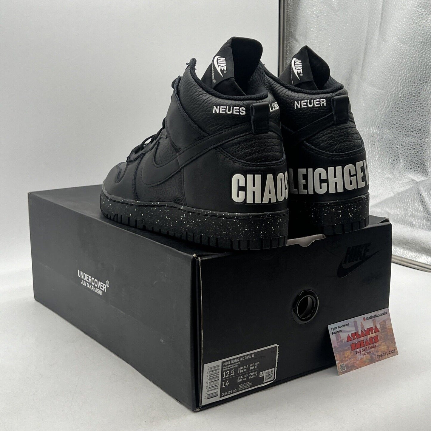 Size 12.5 - Nike Undercover x Dunk 1985 High Chaos - Black White (DQ4121-001)