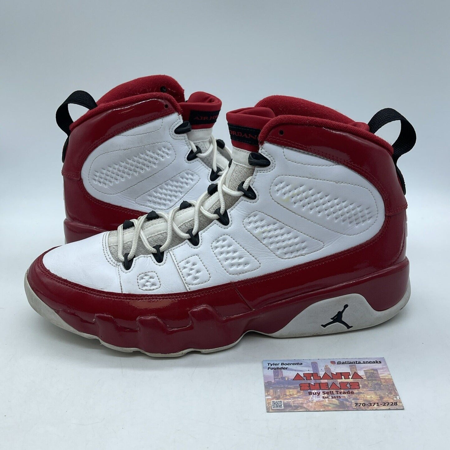 Size 12 - Air Jordan 9 Retro Gym Red Black White Leather (302370-160)