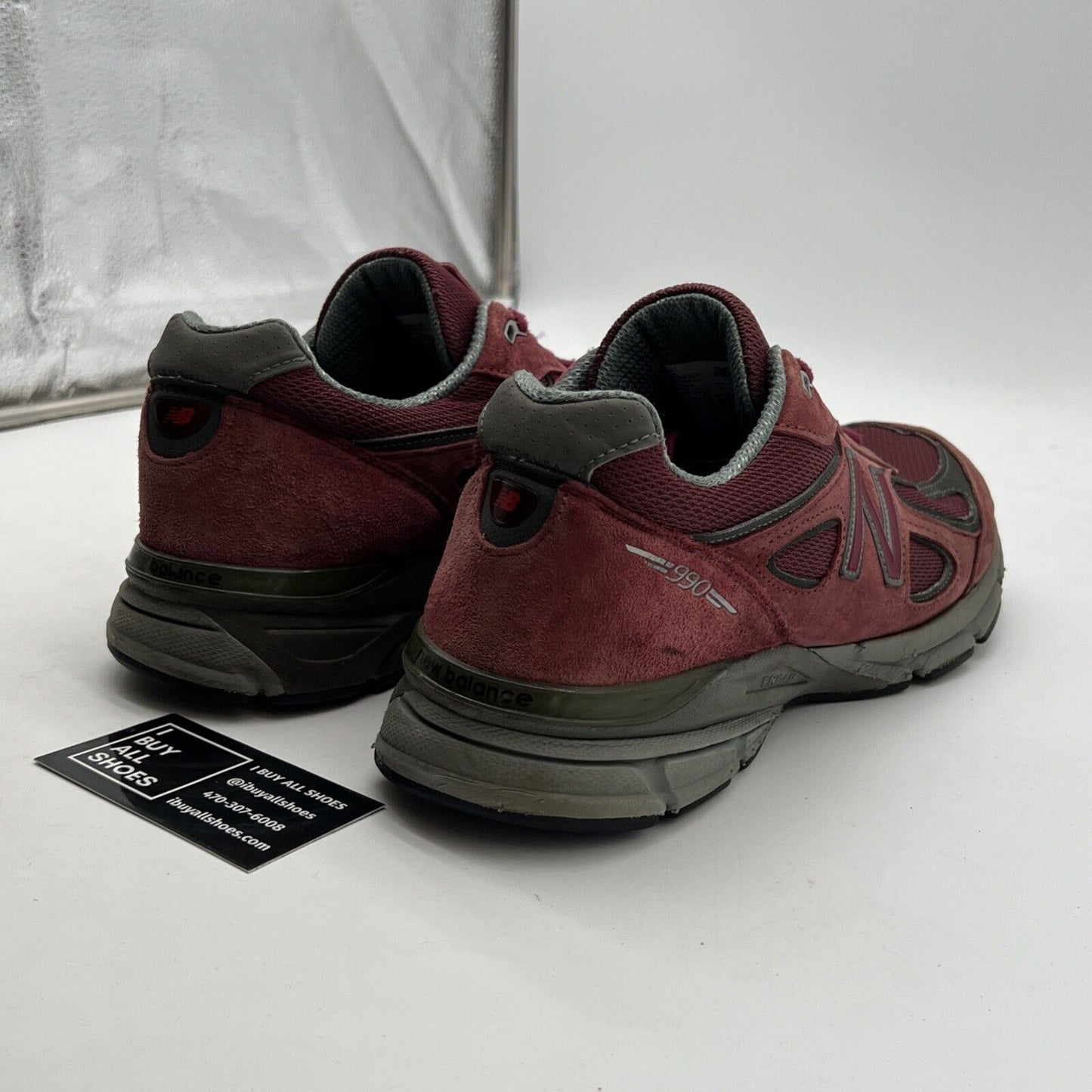 Size 12 - New Balance 990v4 Made In USA Burgundy (M990BU4)