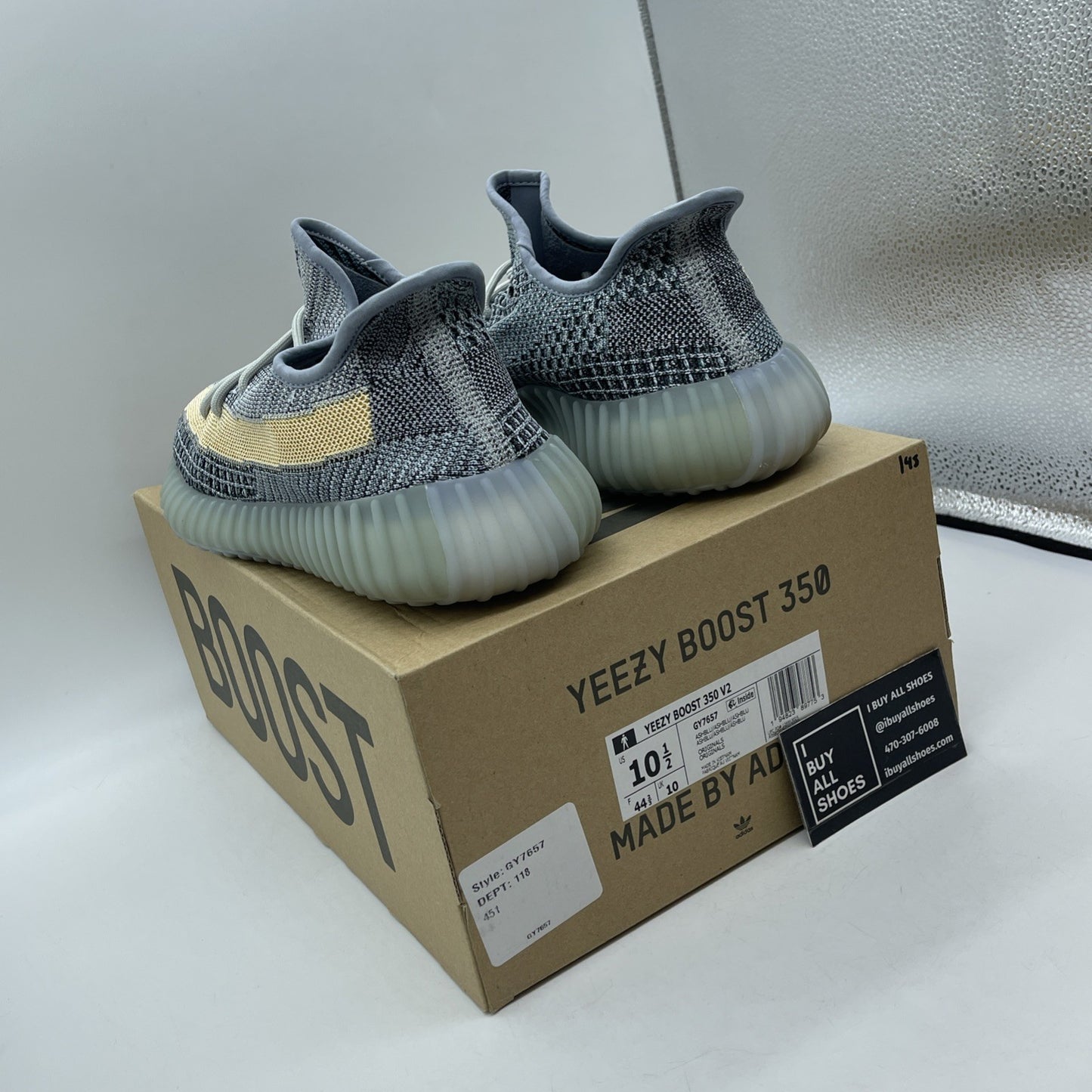 Size 10.5 - adidas Yeezy Boost 350 V2 Ash Blue Brown Suede (GY7657)