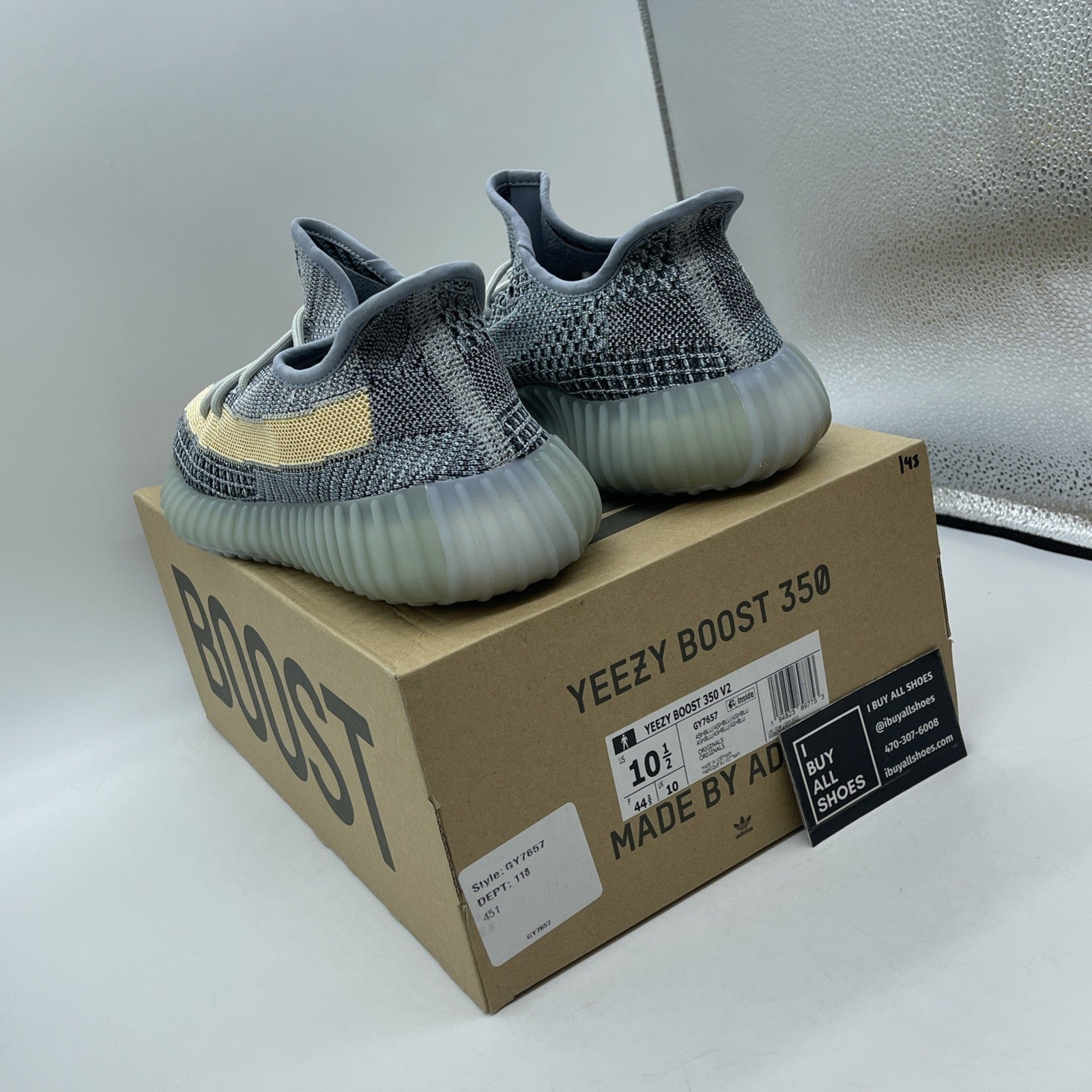 Size 10.5 - adidas Yeezy Boost 350 V2 Ash Blue Brown Suede (GY7657)