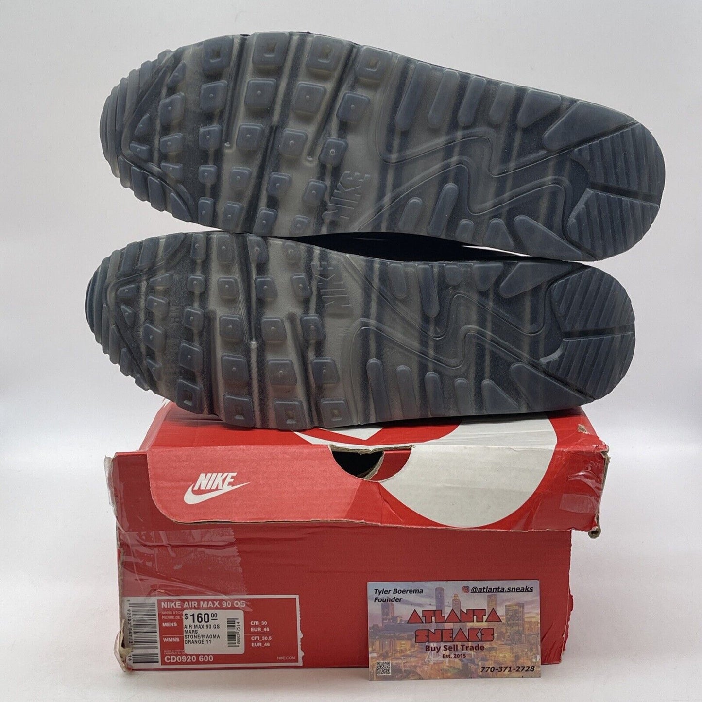Size 11 - Nike Air Max 90 QS Mars Landing Black Orange Silver (CD0920-600)