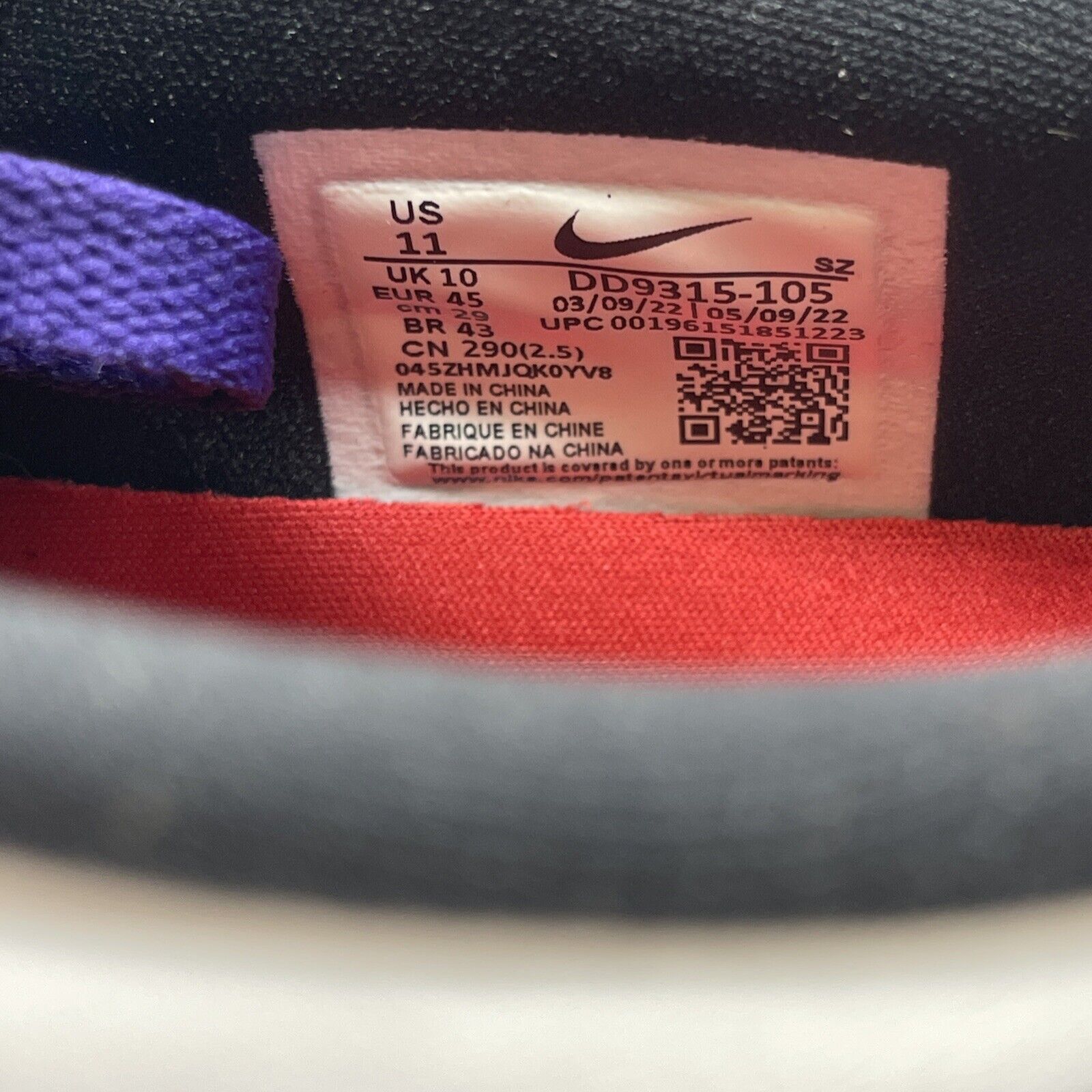 Size 11 - Air Jordan 1 Golf Low Court Purple White Black Leather (DD9315-105)