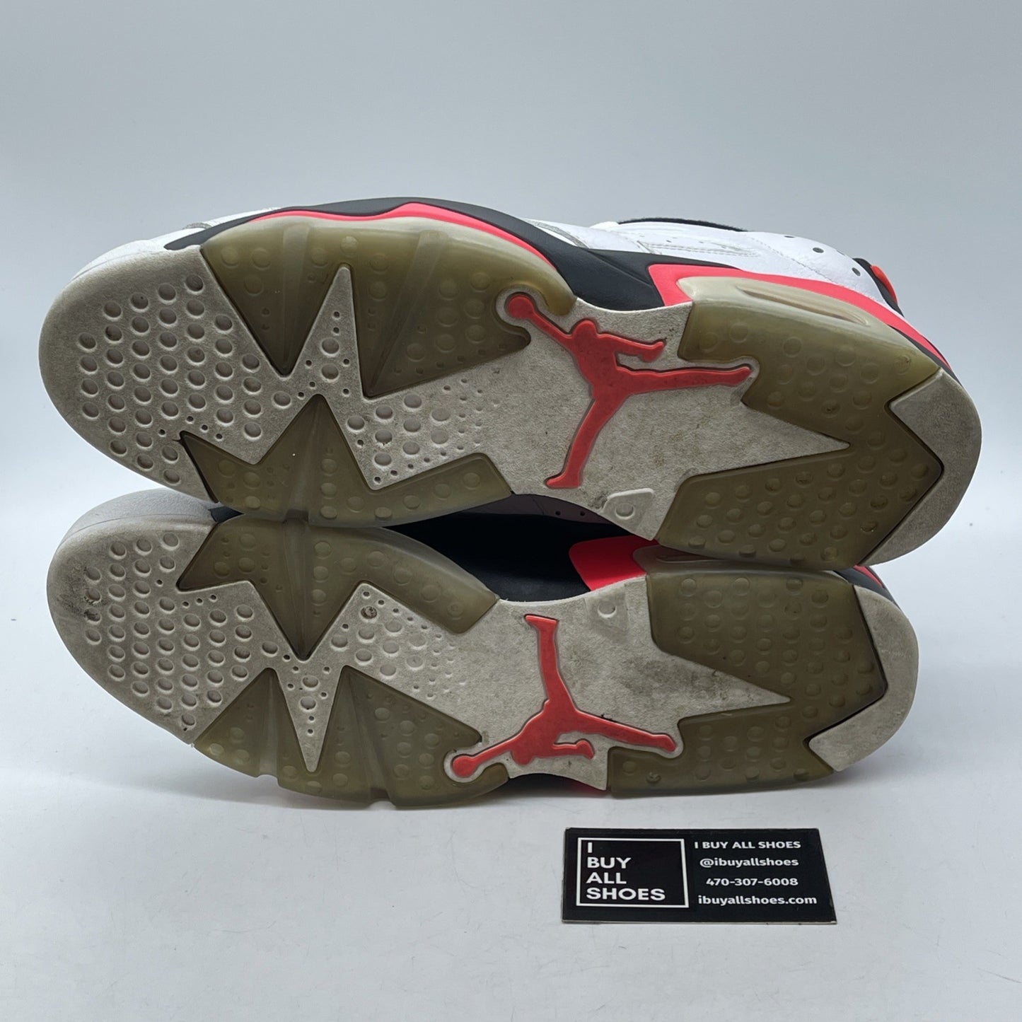 Size 11 - Air Jordan 6 Low White Infrared Black Suede Leather (304401-123)
