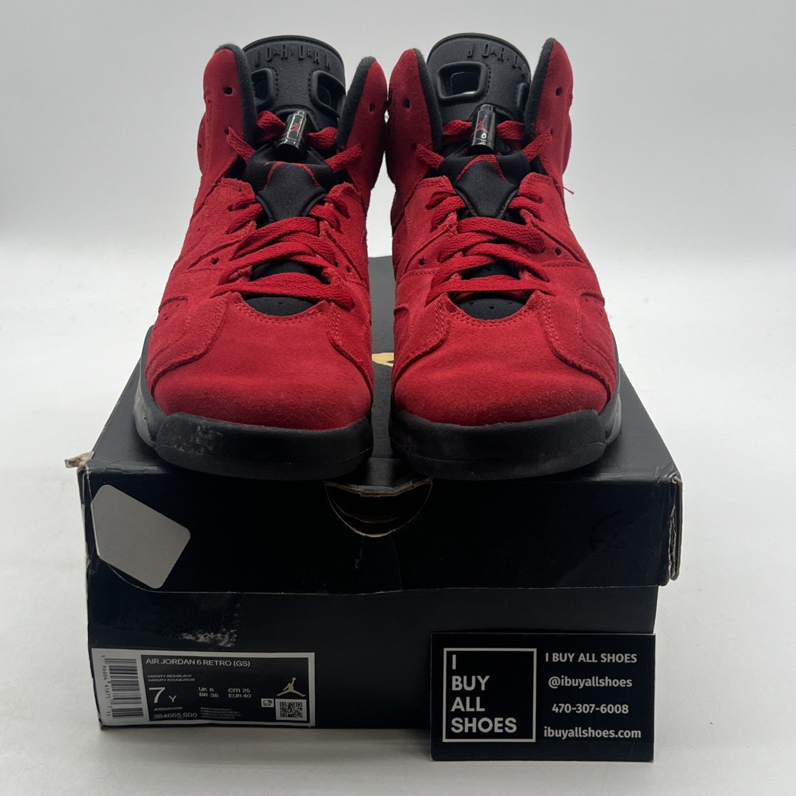 Size 7Y - Air Jordan 6 Retro Toro Bravo (384665-600)