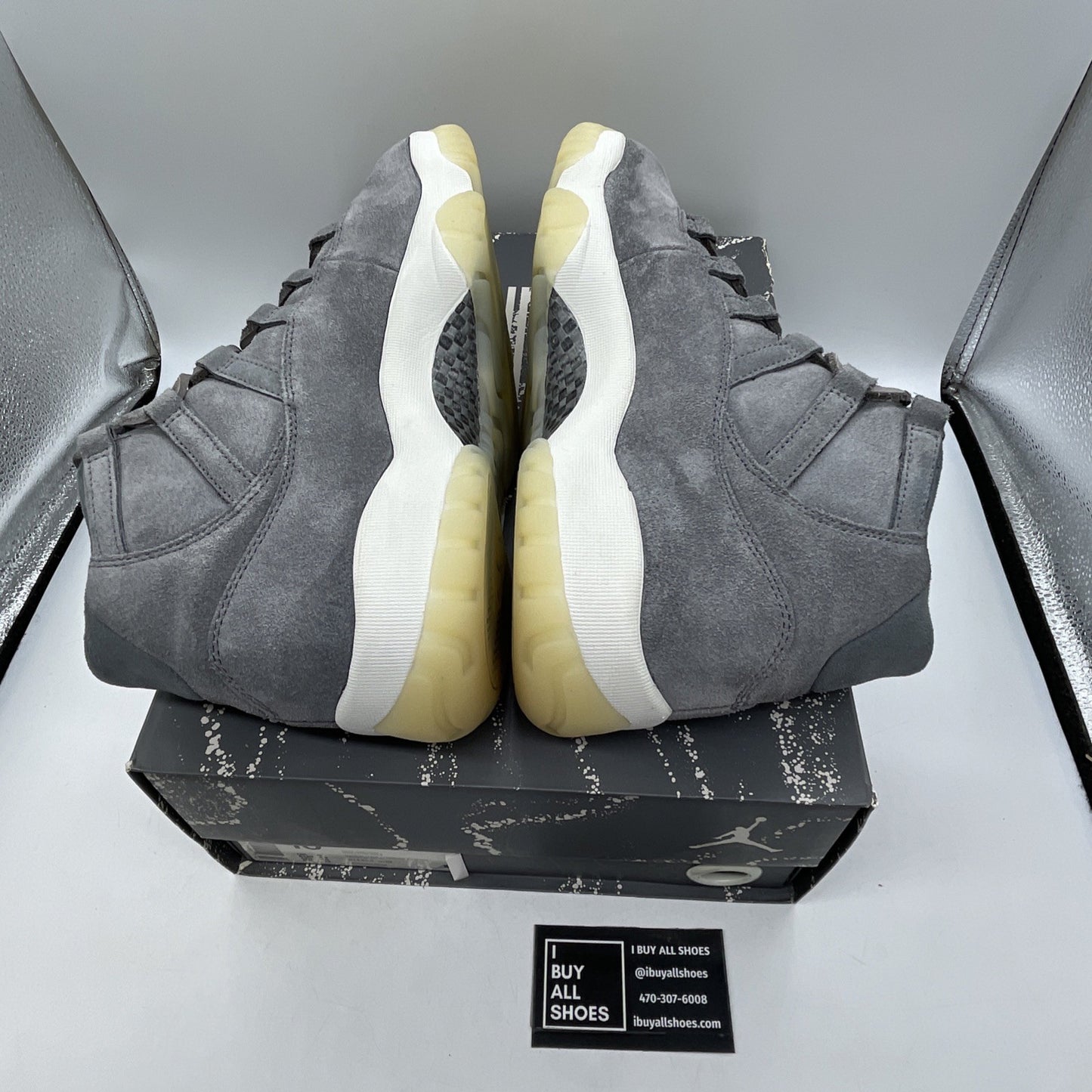 Size 10 - Air Jordan 11 Retro Premium Grey Suede (914433-003)