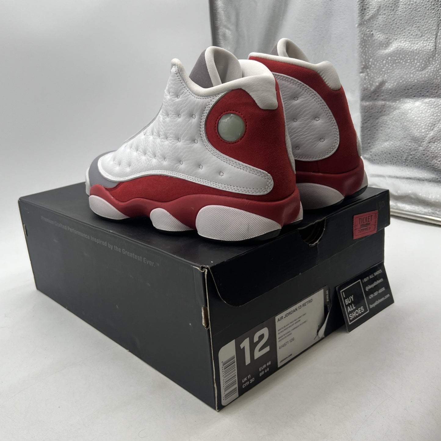 Size 12 - Air Jordan 13 Retro 2014 Grey Toe (414571-126)