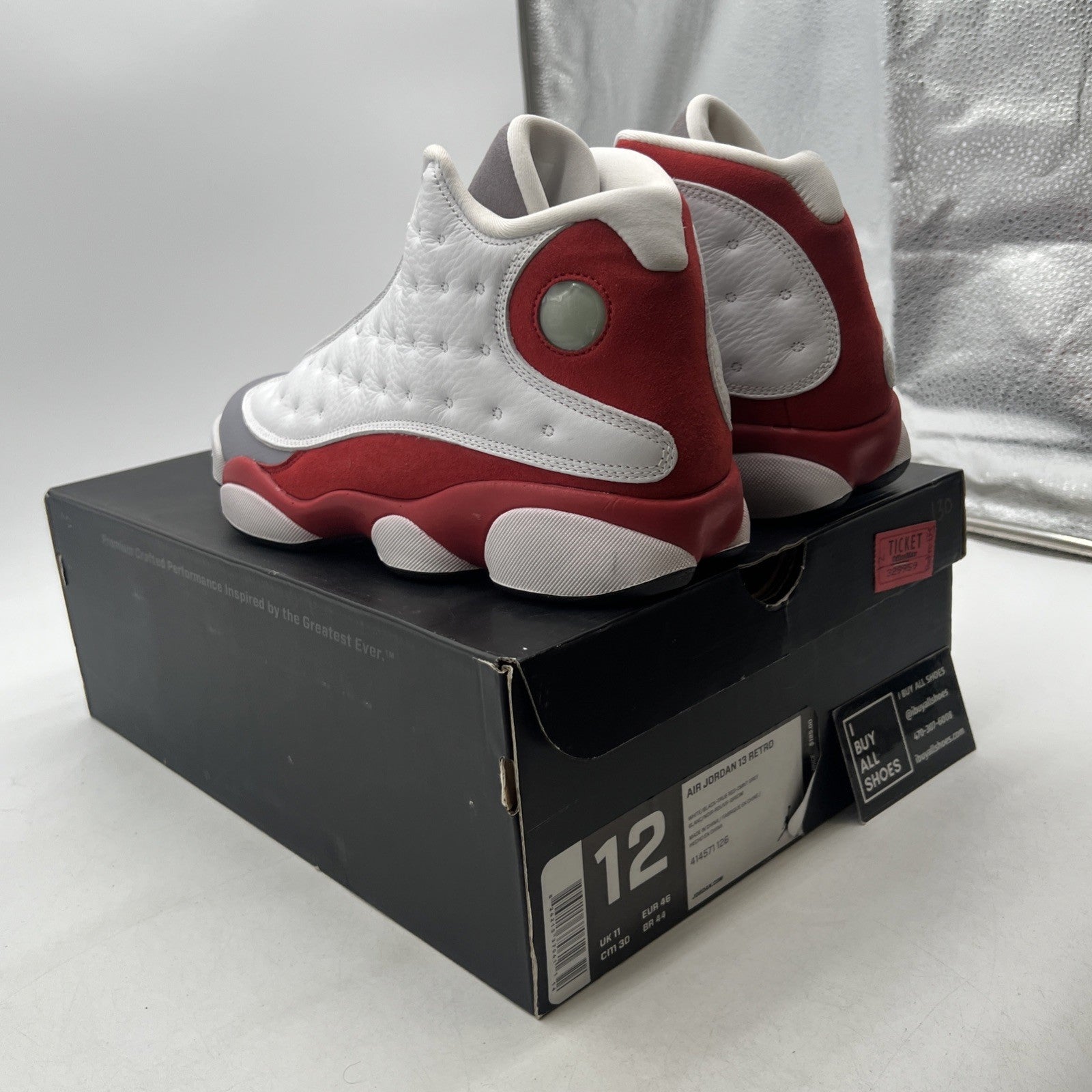 Size 12 - Air Jordan 13 Retro 2014 Grey Toe (414571-126)