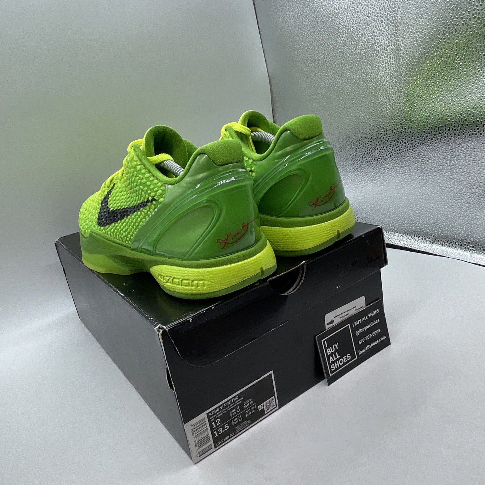 Size 12 - Nike Zoom Kobe 6 Protro Low Grinch (CW2190-300)