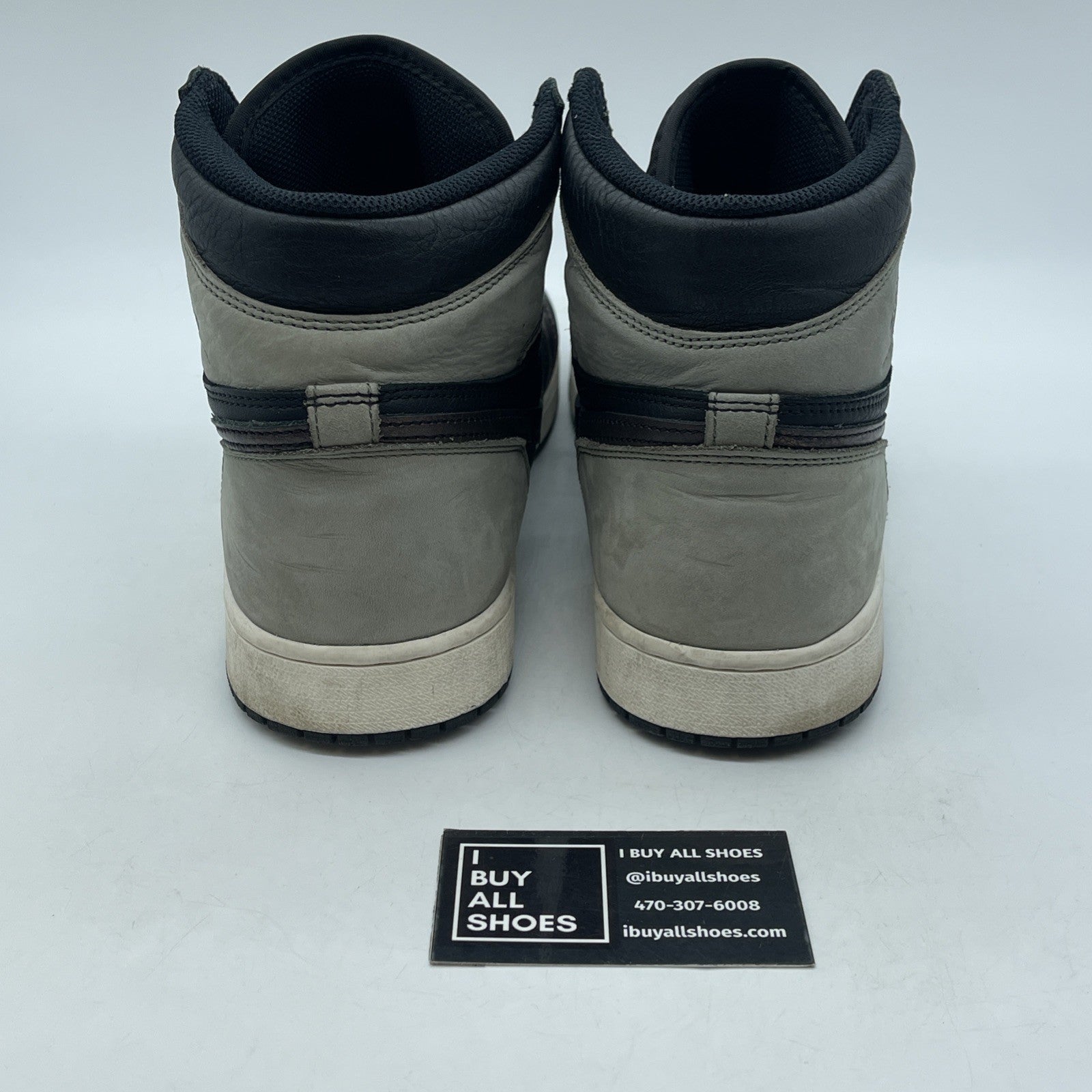 Size 12 - Air Jordan 1 Retro OG High Patina Grey Black Suede (555088-033)