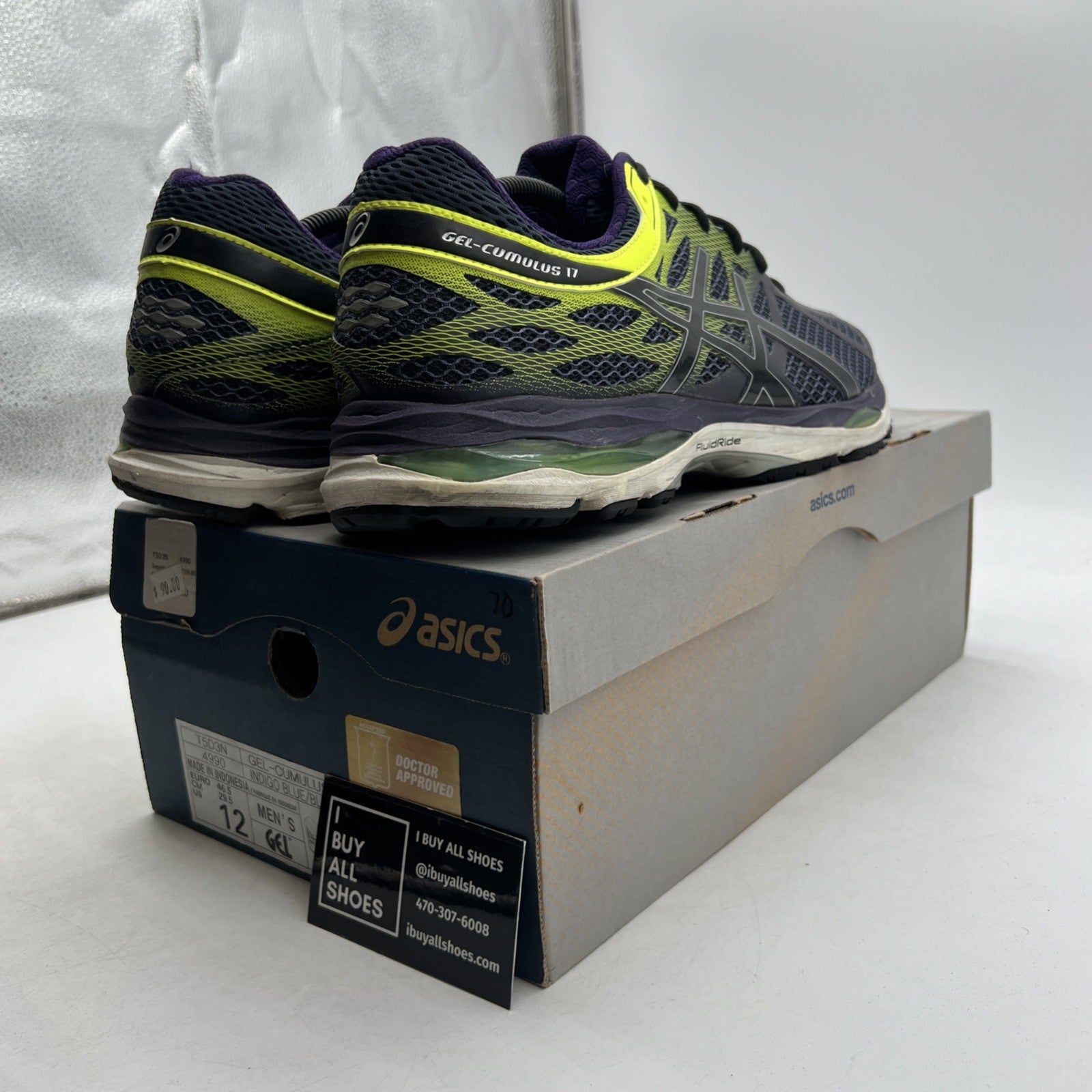 Size 12 - Asics Gel-Cumulus 17 Running Purple Athletic (T5D3N-4990)