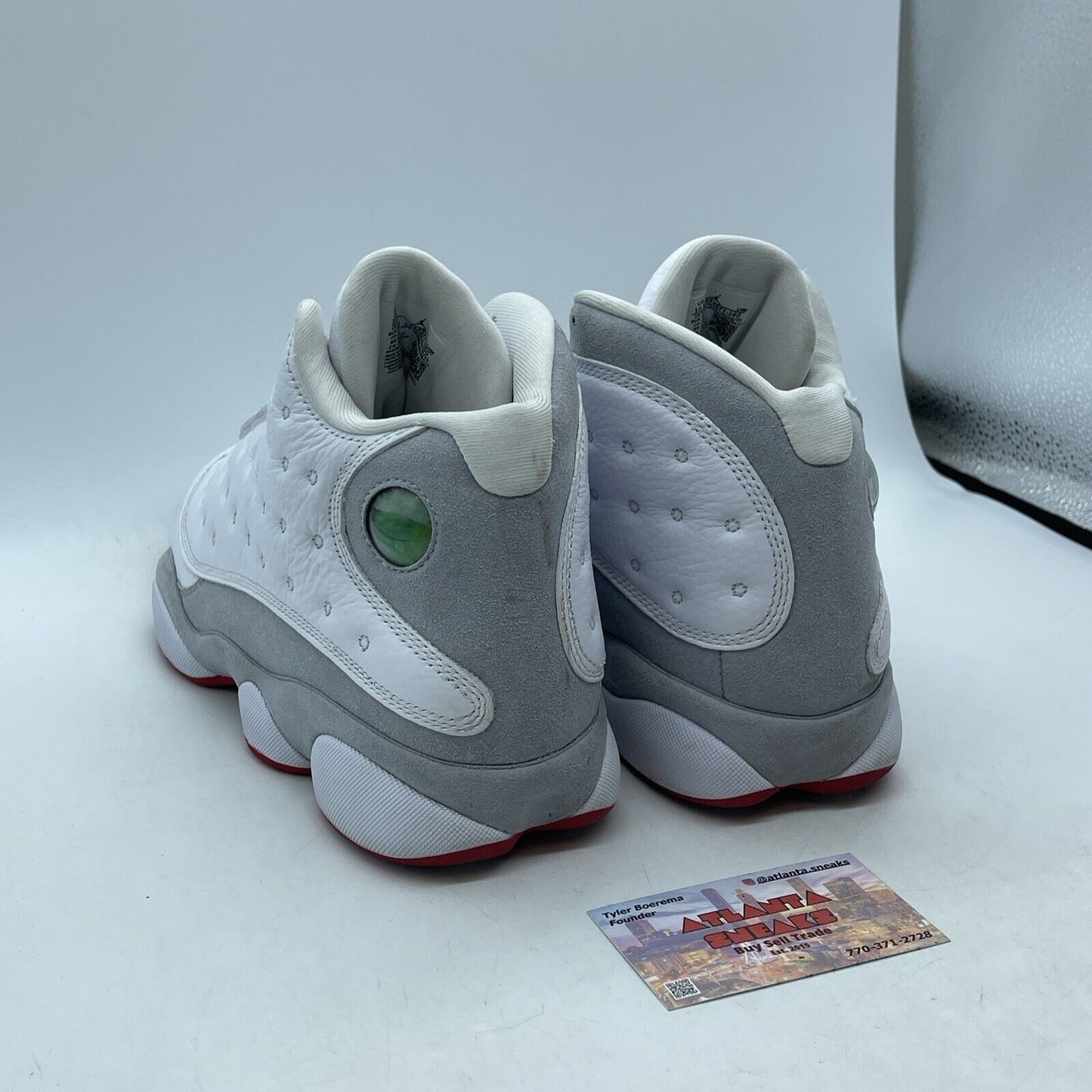 Size 10.5 - Air Jordan 13 Retro White Wolf Grey Suede Leather (414571-160)