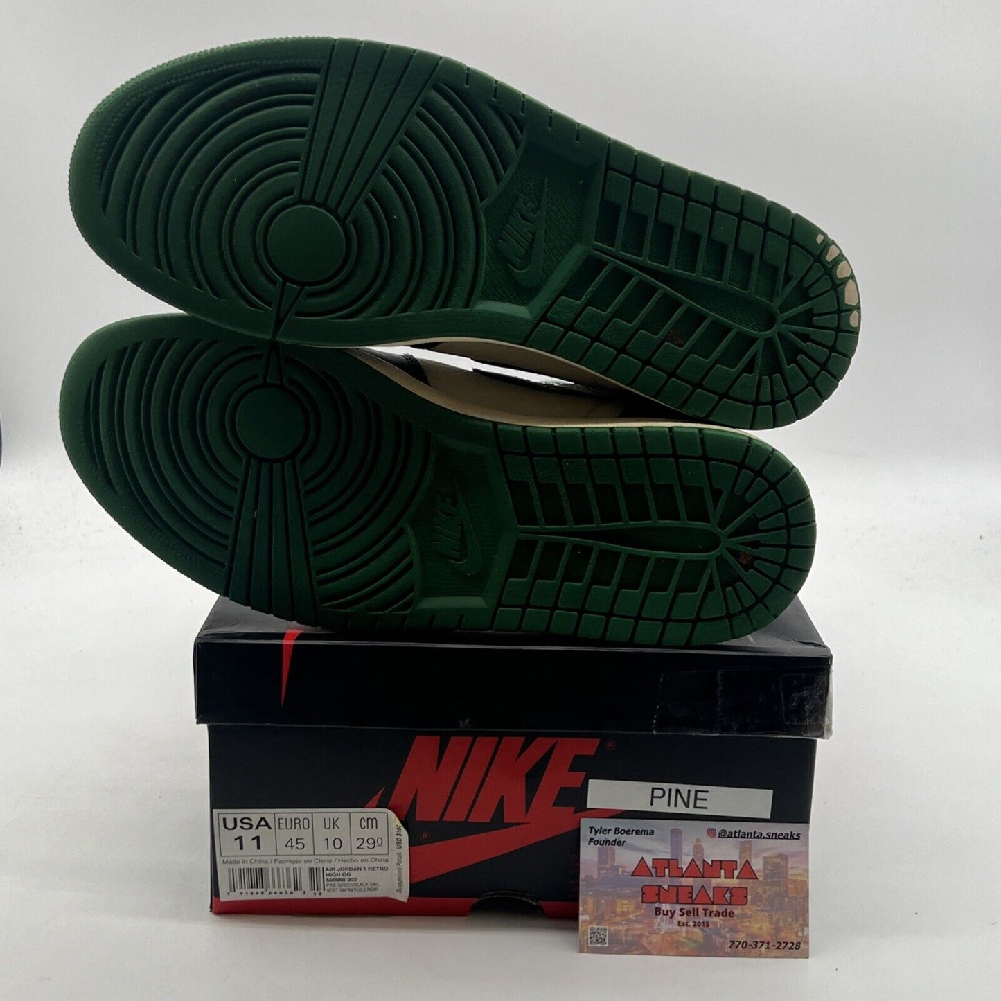 Size 11 - Air Jordan 1 Retro High OG Pine Green 2018 (555088-302)