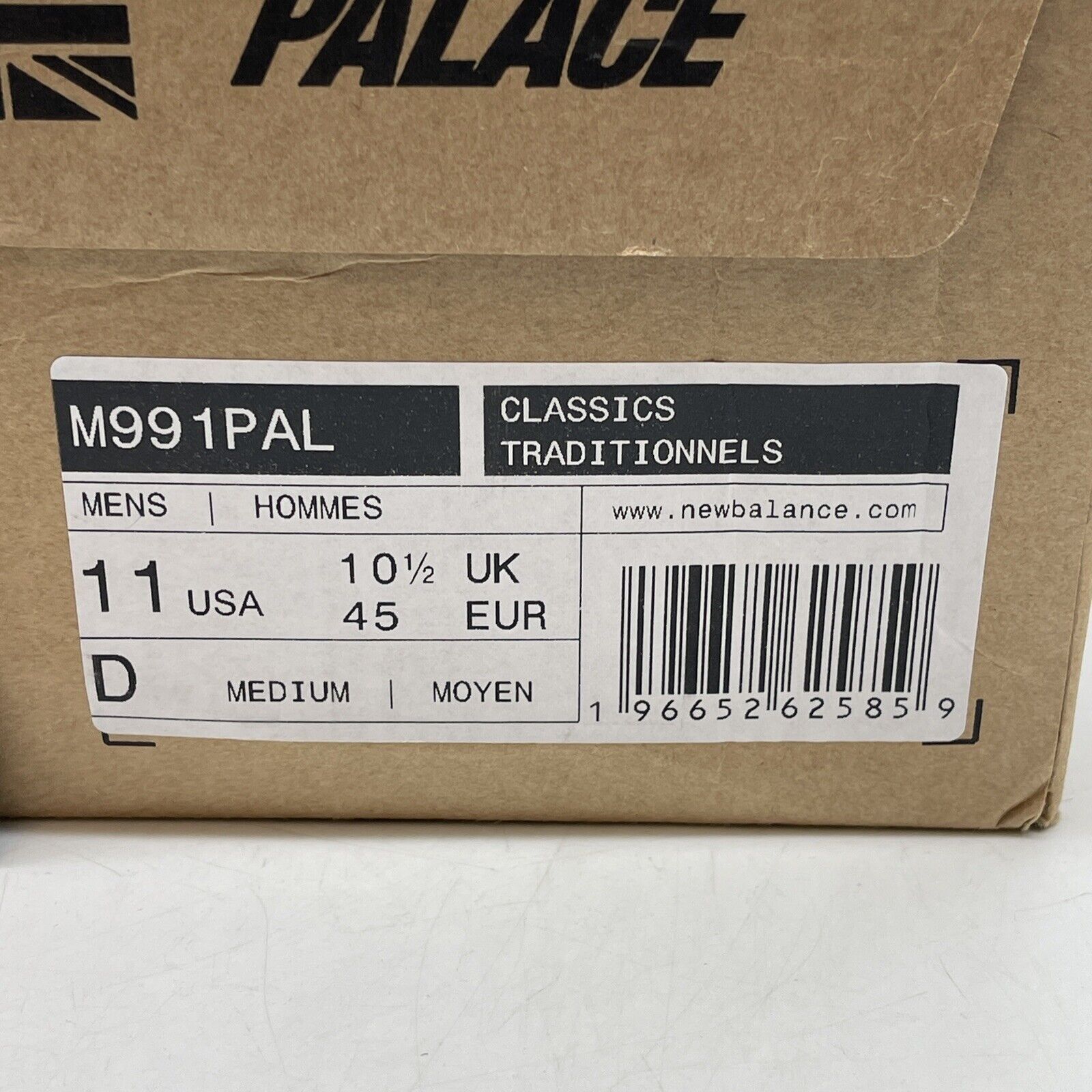 Size 10 - New Balance Palace x 991 Made in England Taos Taupe Grape (M991PAL)