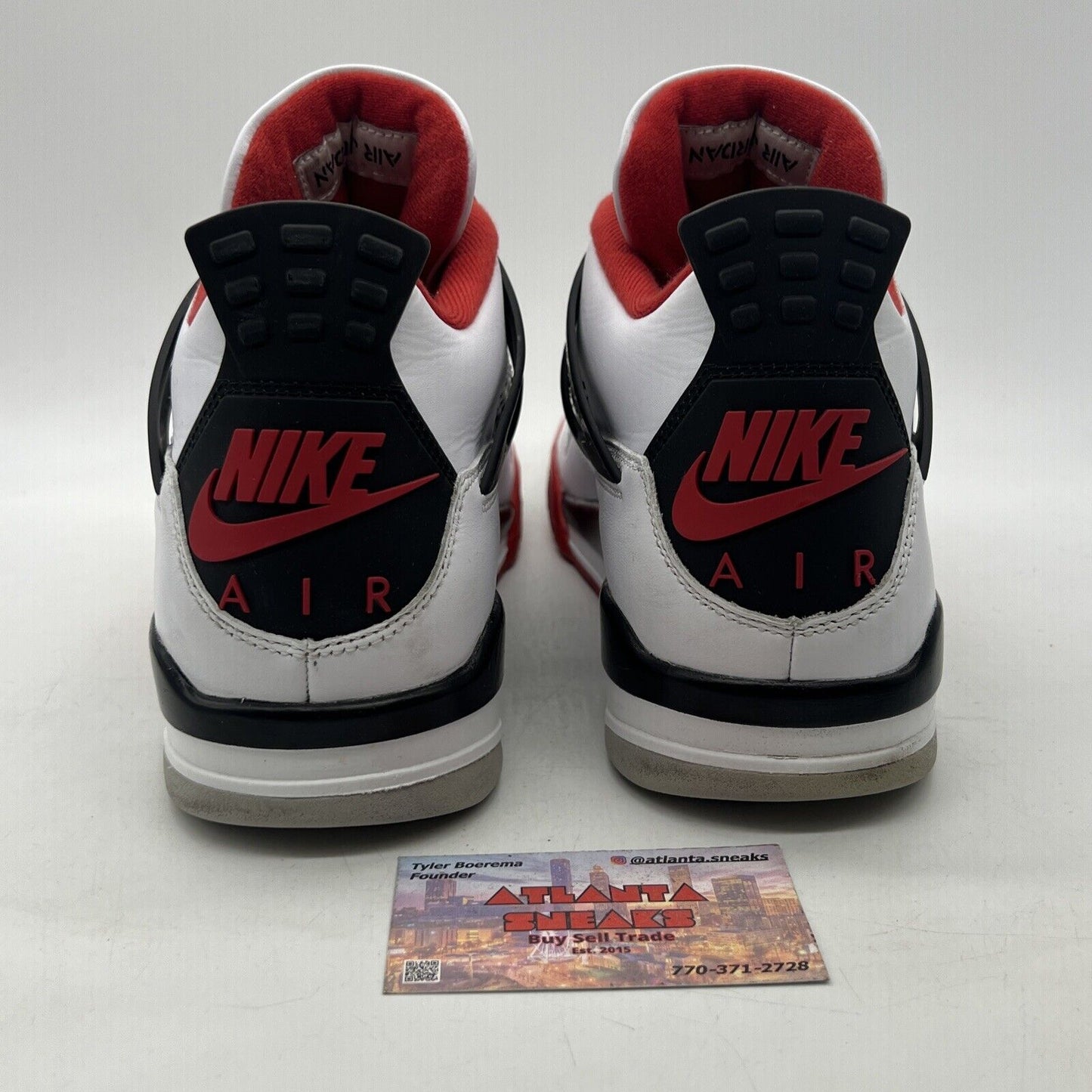 Size 12 - Jordan 4 Retro OG Mid Fire Red White Black Leather (DC7770-160)