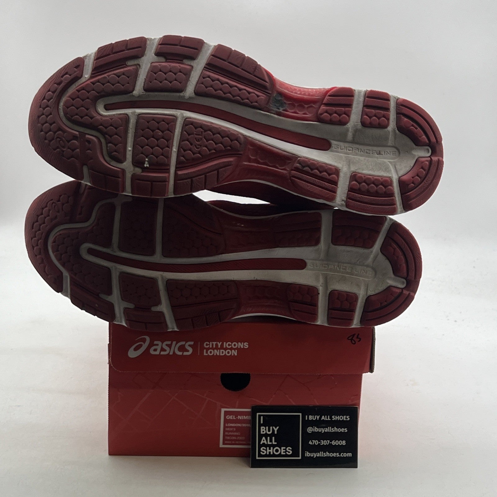 Size 11.5 - Asics Gel-Nimbus 20 City Icon London Ltd Edition Red (T8C0N-2323)