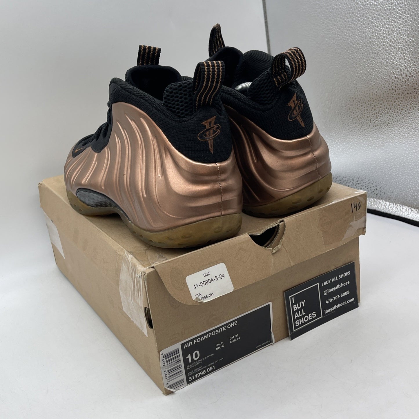 Size 10 - Nike Air Foamposite One Dirty Copper Black Suede (314996-081)