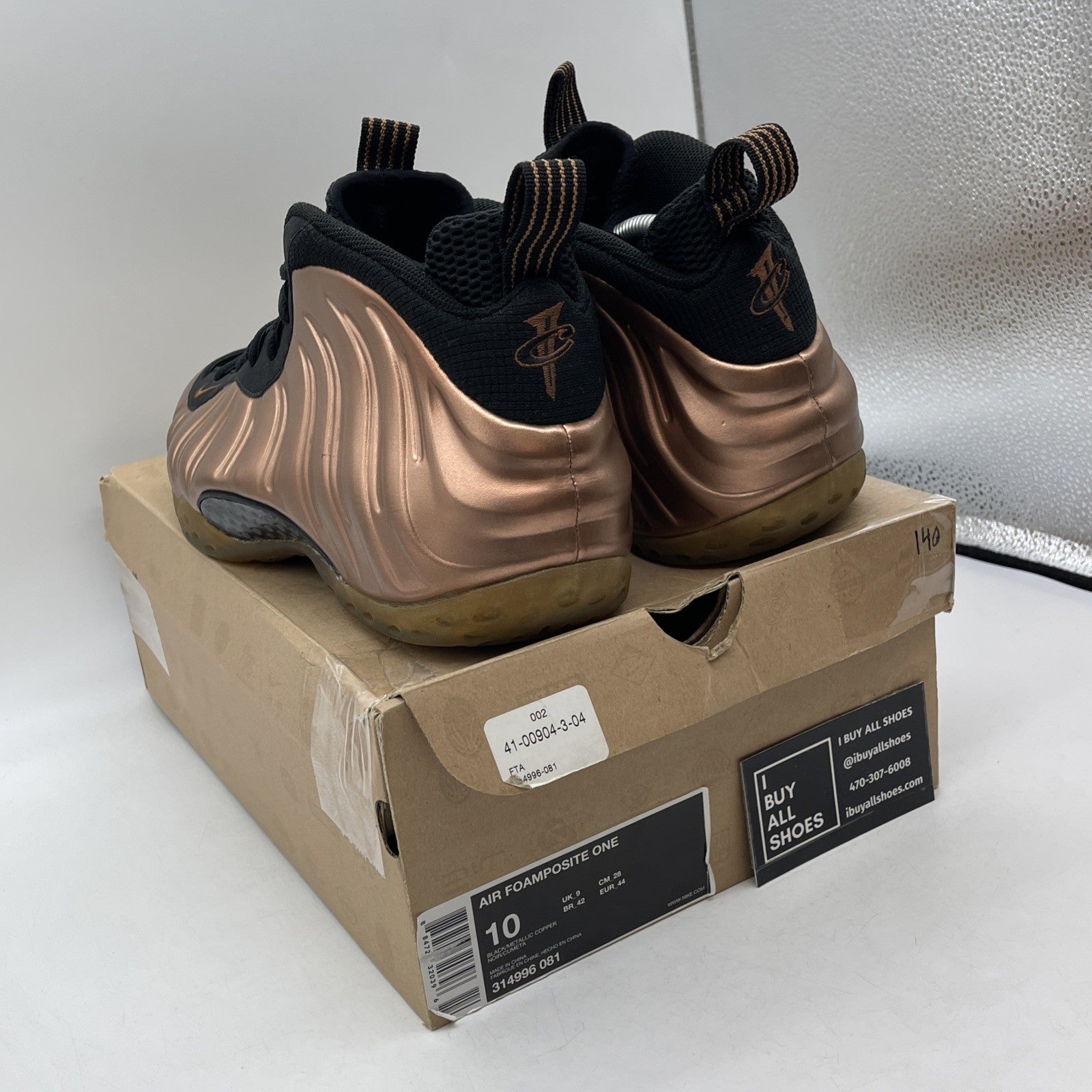 Size 10 - Nike Air Foamposite One Dirty Copper Black Suede (314996-081)