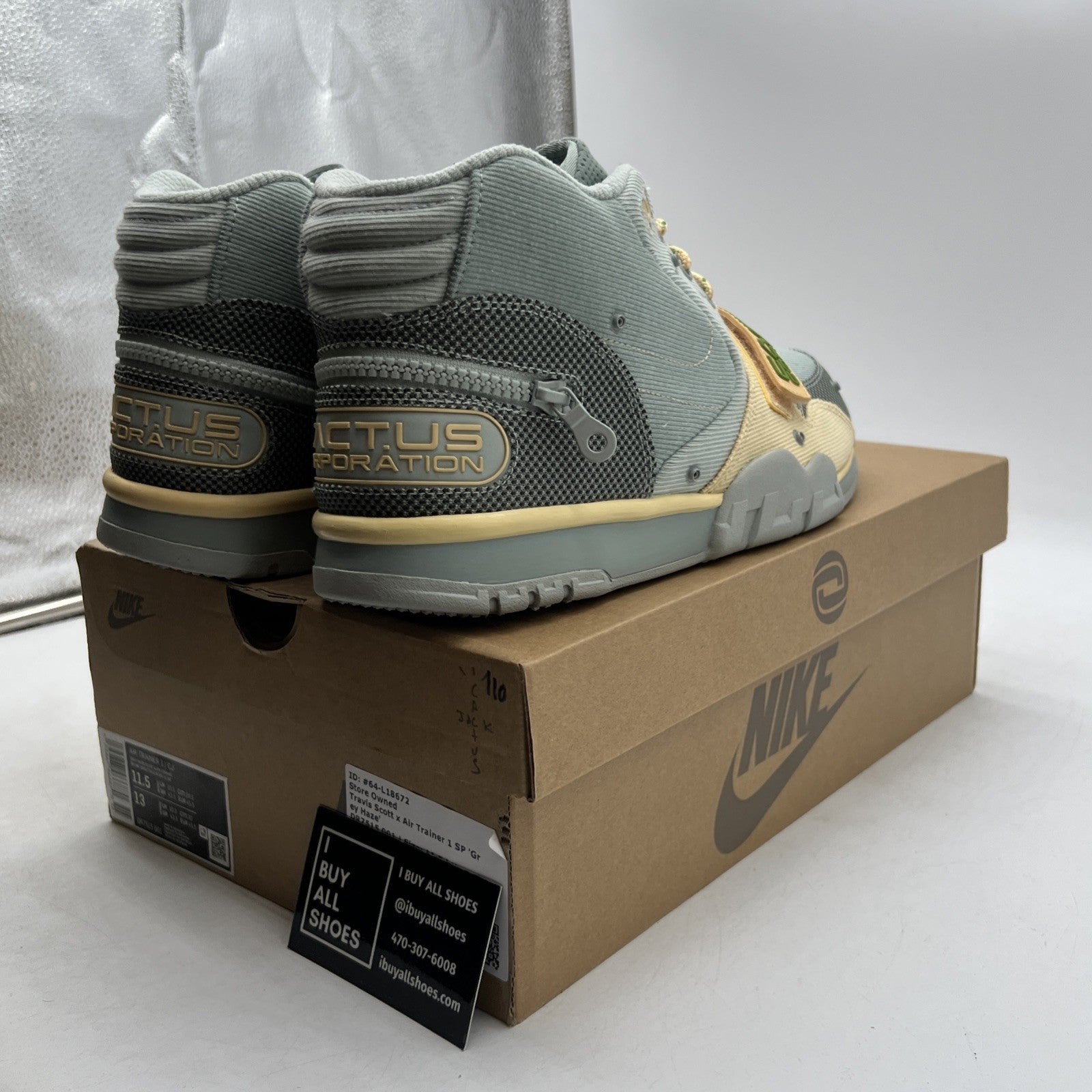 Size 11.5 - Nike Travis Scott x Air Trainer 1 SP Gray (DR7515-001)