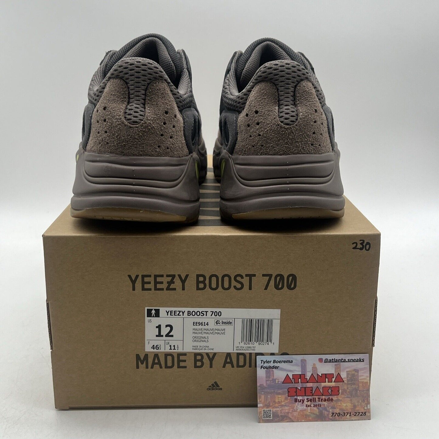 Size 12 - adidas Yeezy Boost 700 V1 Mauve Black Brown Suede (EE9614)