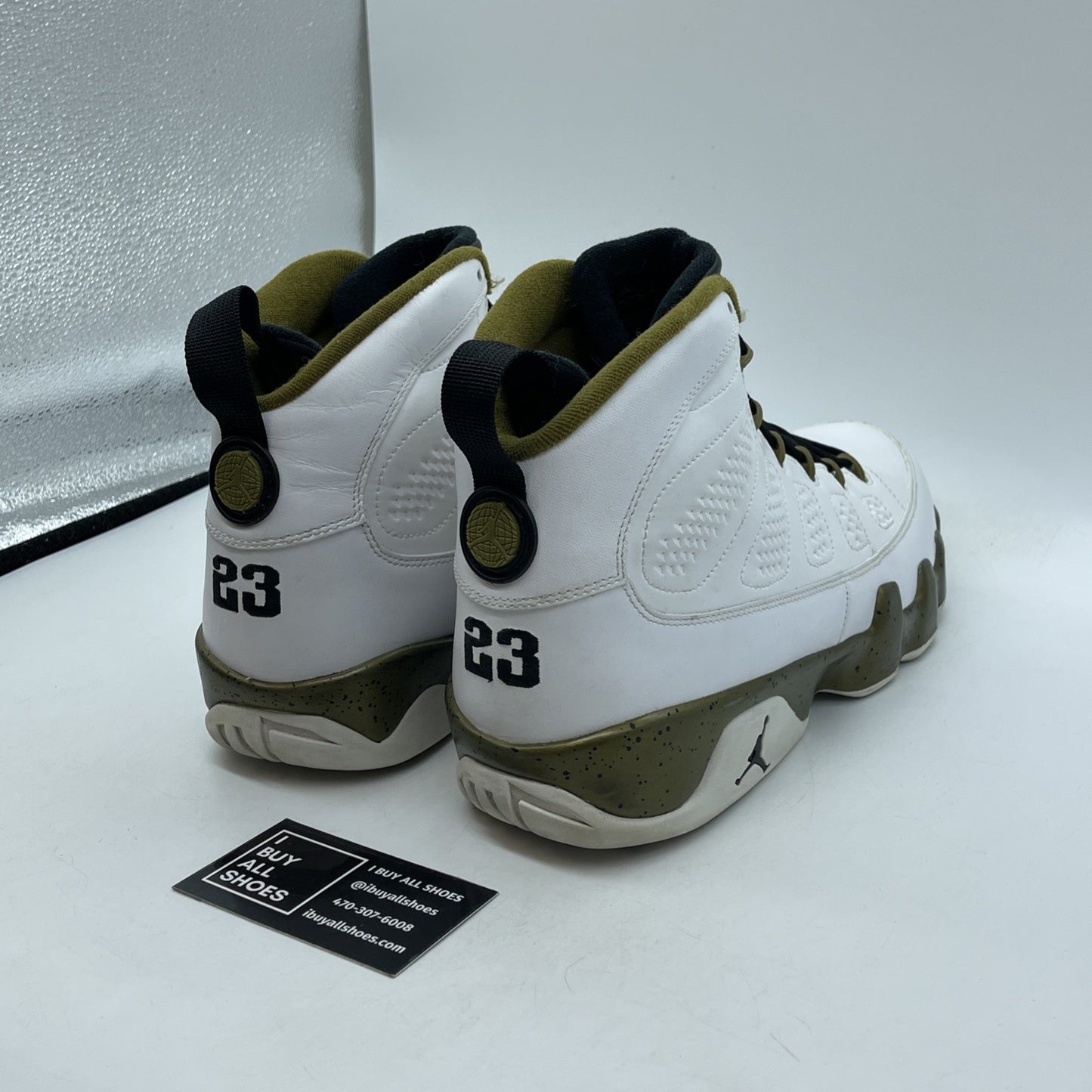 Size 12.5 - Air Jordan 9 Retro Statue White Green Leather (302370-109)